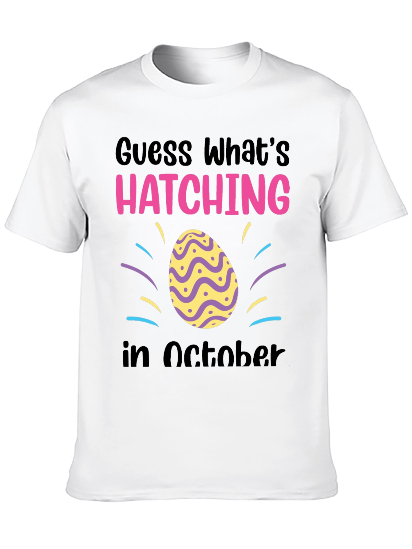 Hatching in October T-Shirt - Baby Announcement Tee