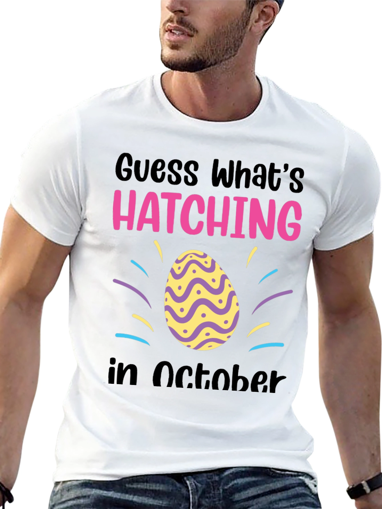 Hatching in October T-Shirt - Baby Announcement Tee
