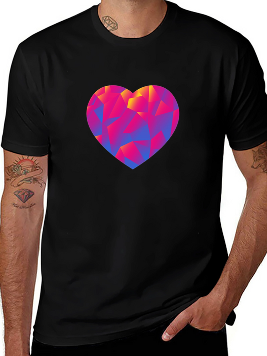 Geometric Heart Graphic Tee - Modern Love