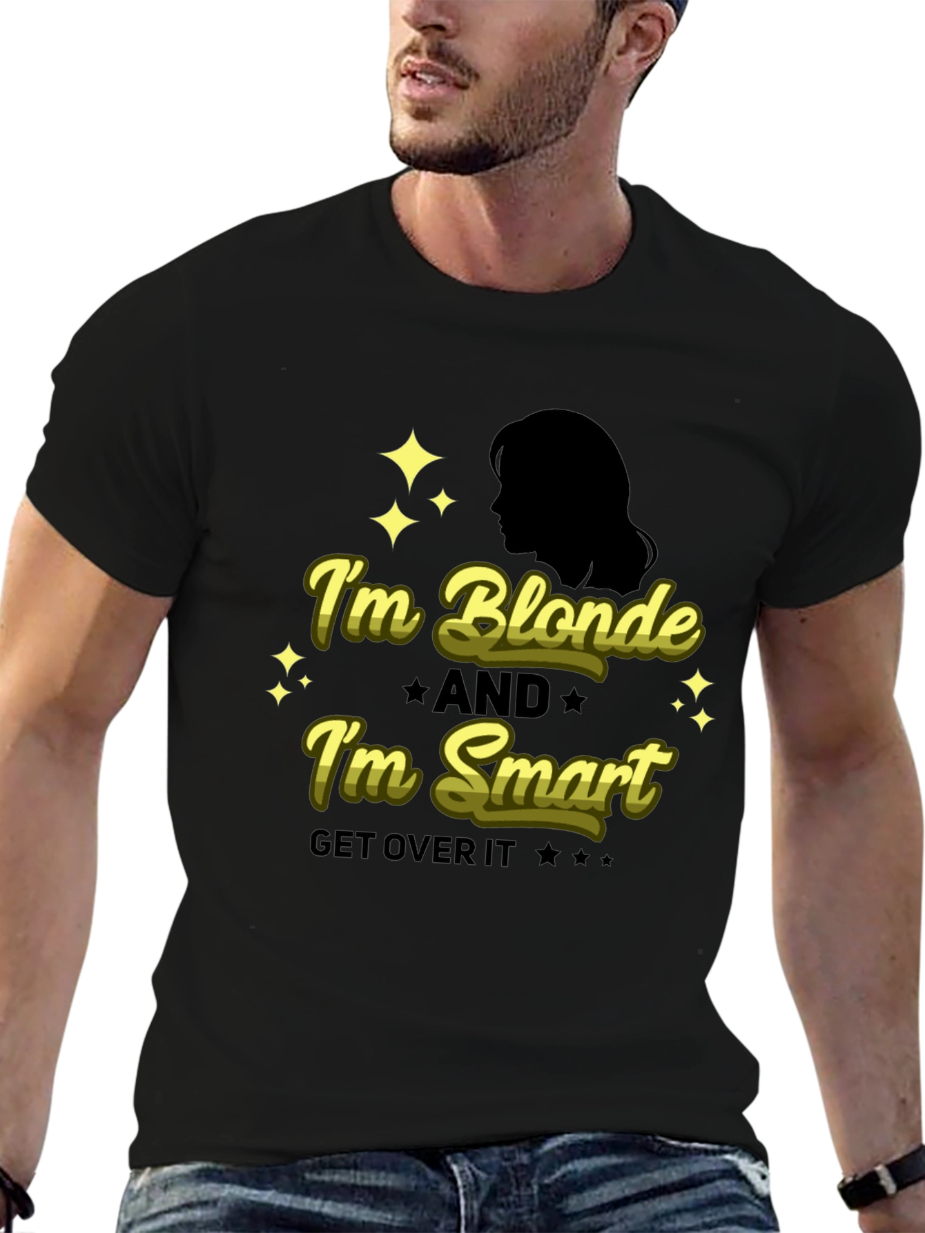 Blonde & Smart Graphic Tee - Black Unisex Shirt