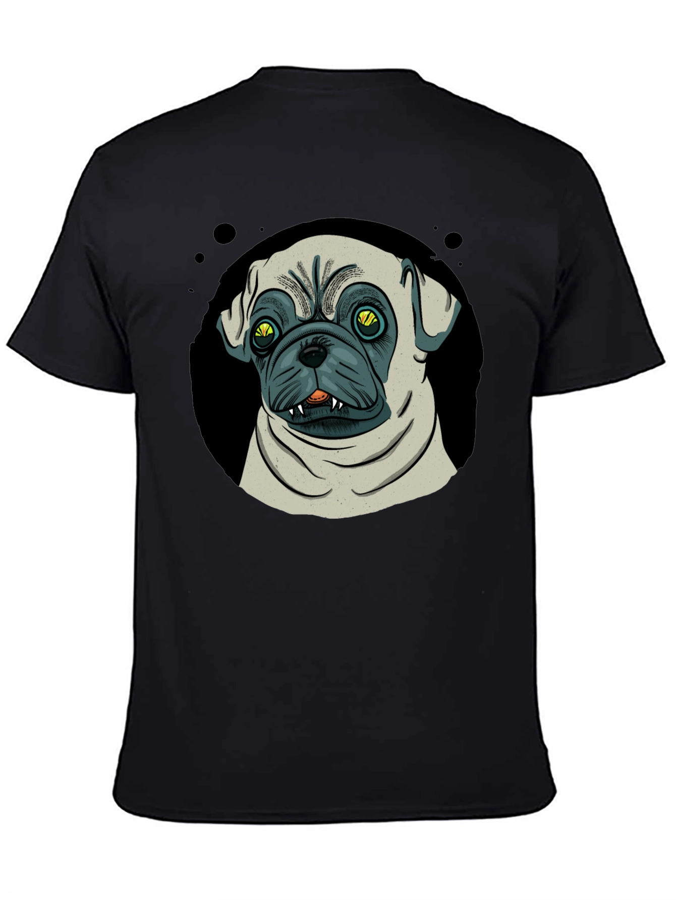 Pug Graphic Black T-Shirt