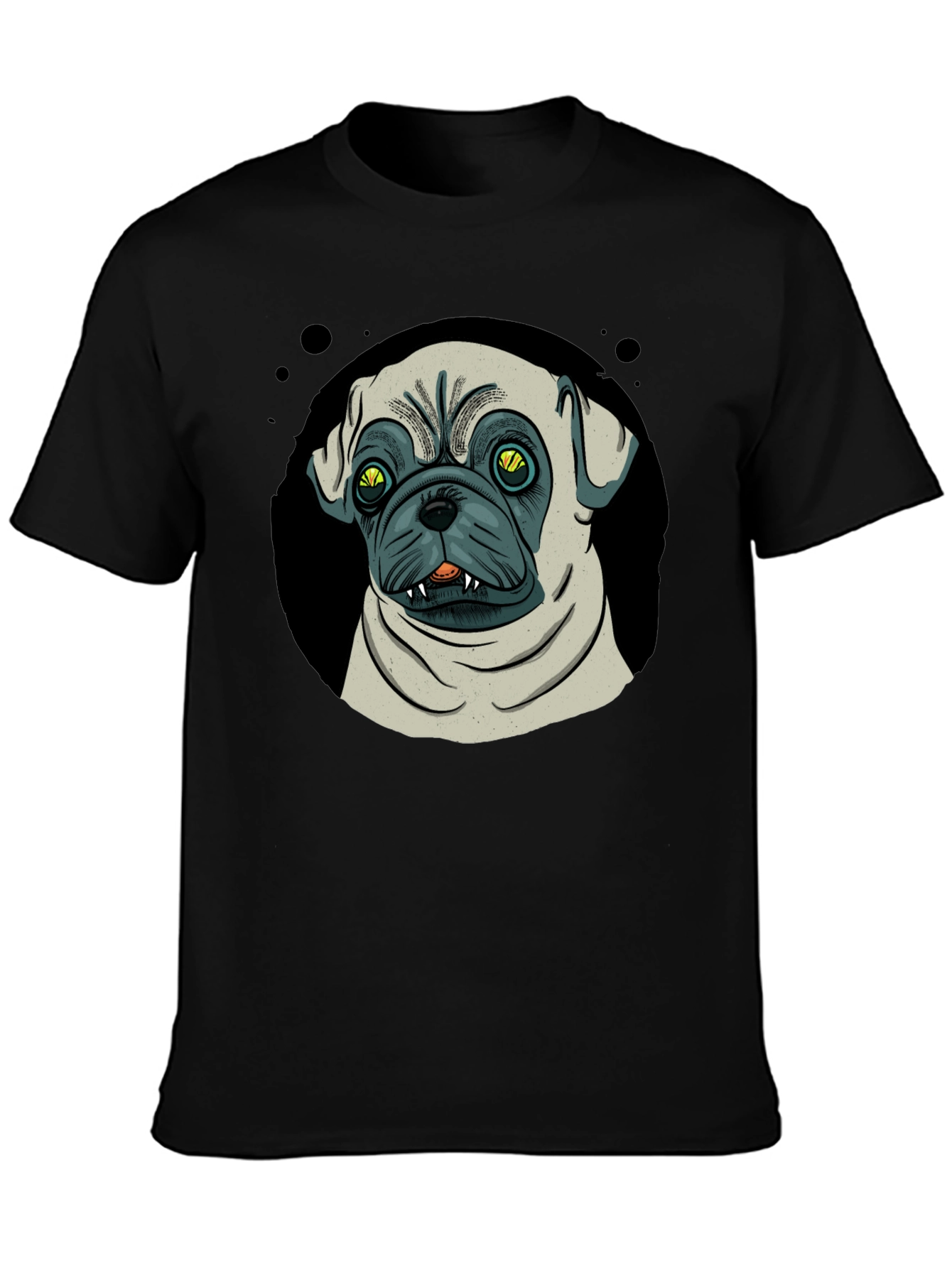 Pug Graphic Black T-Shirt