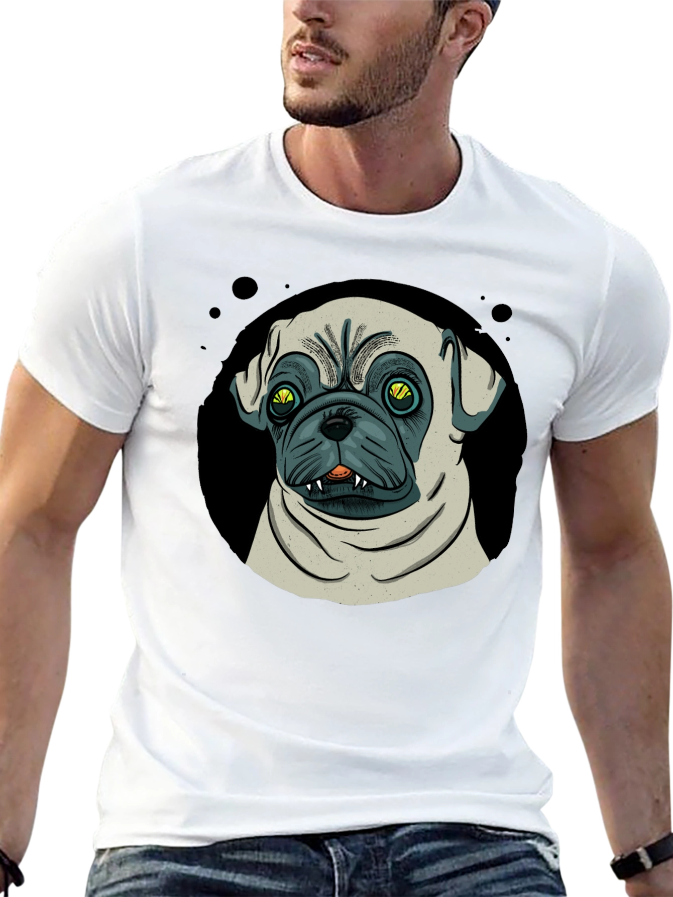 Pug Graphic Black T-Shirt