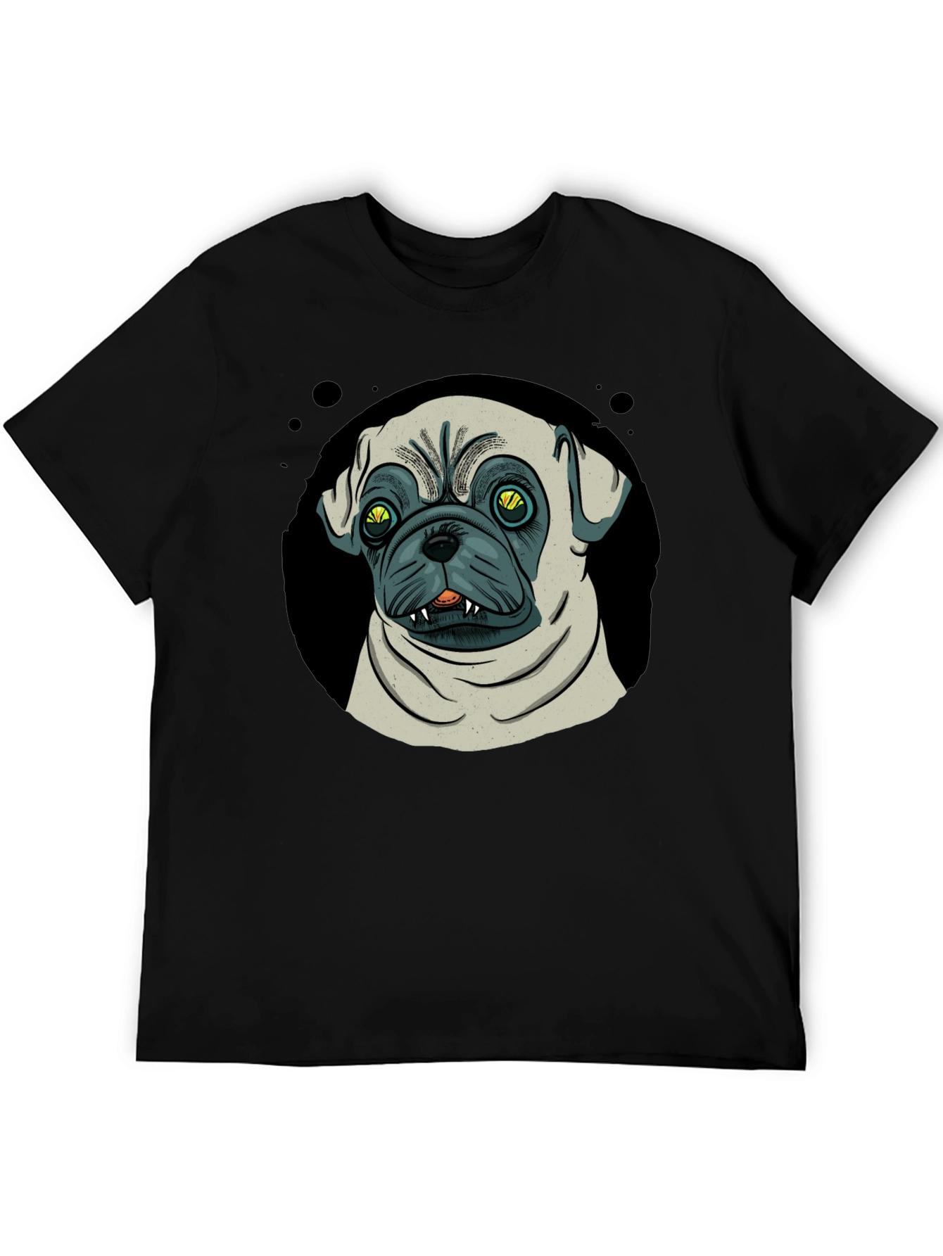 Pug Graphic Black T-Shirt