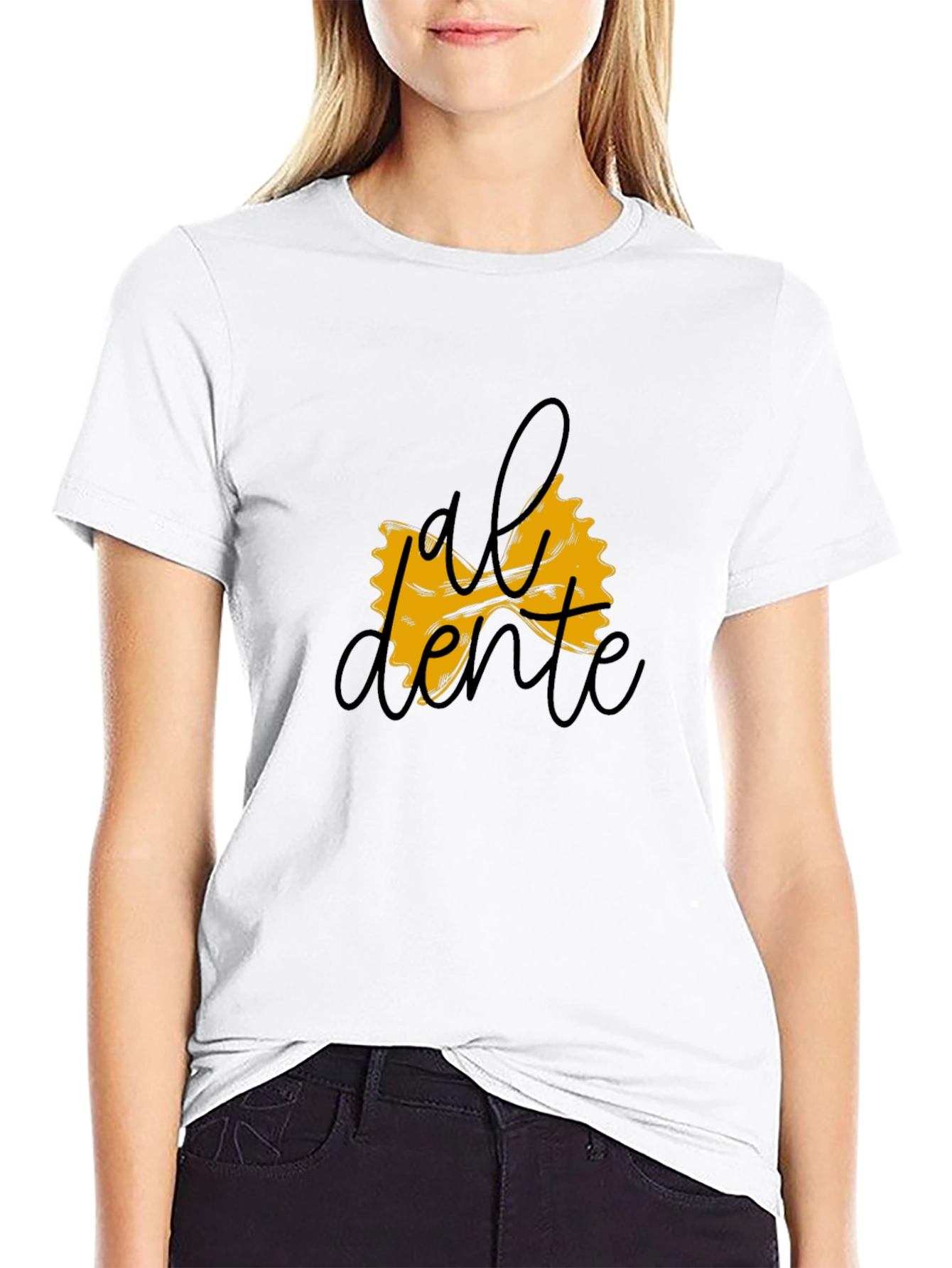 Al Dente Pasta Bowtie Graphic T-Shirt