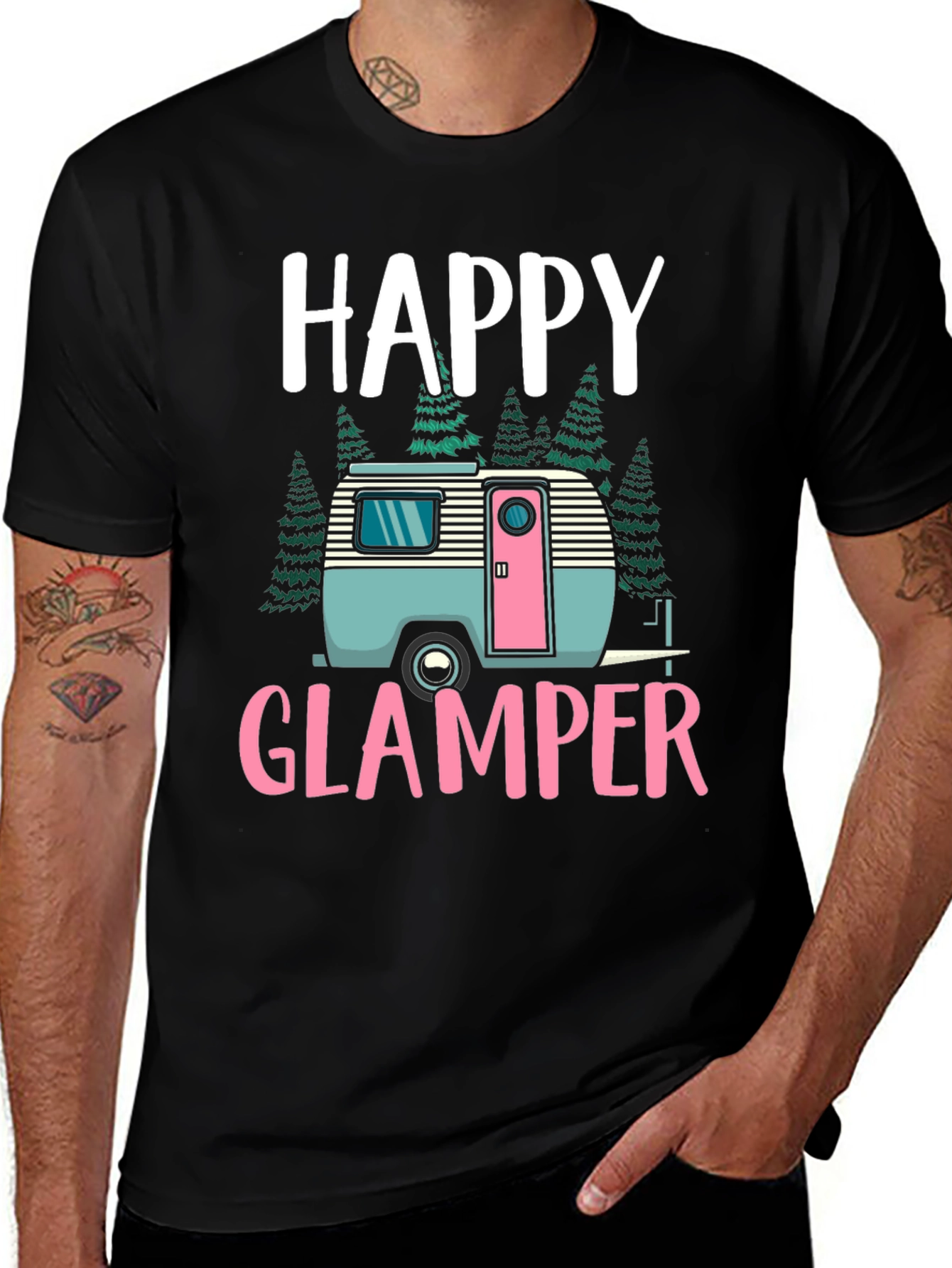 Happy Glamper Graphic Tee - Camping T-Shirt