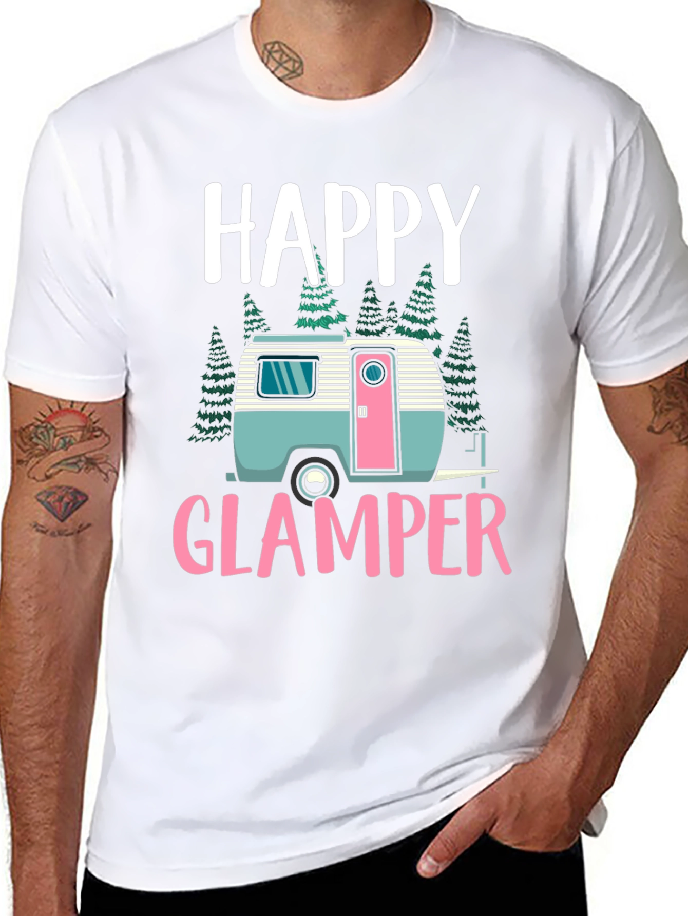 Happy Glamper Graphic Tee - Camping T-Shirt
