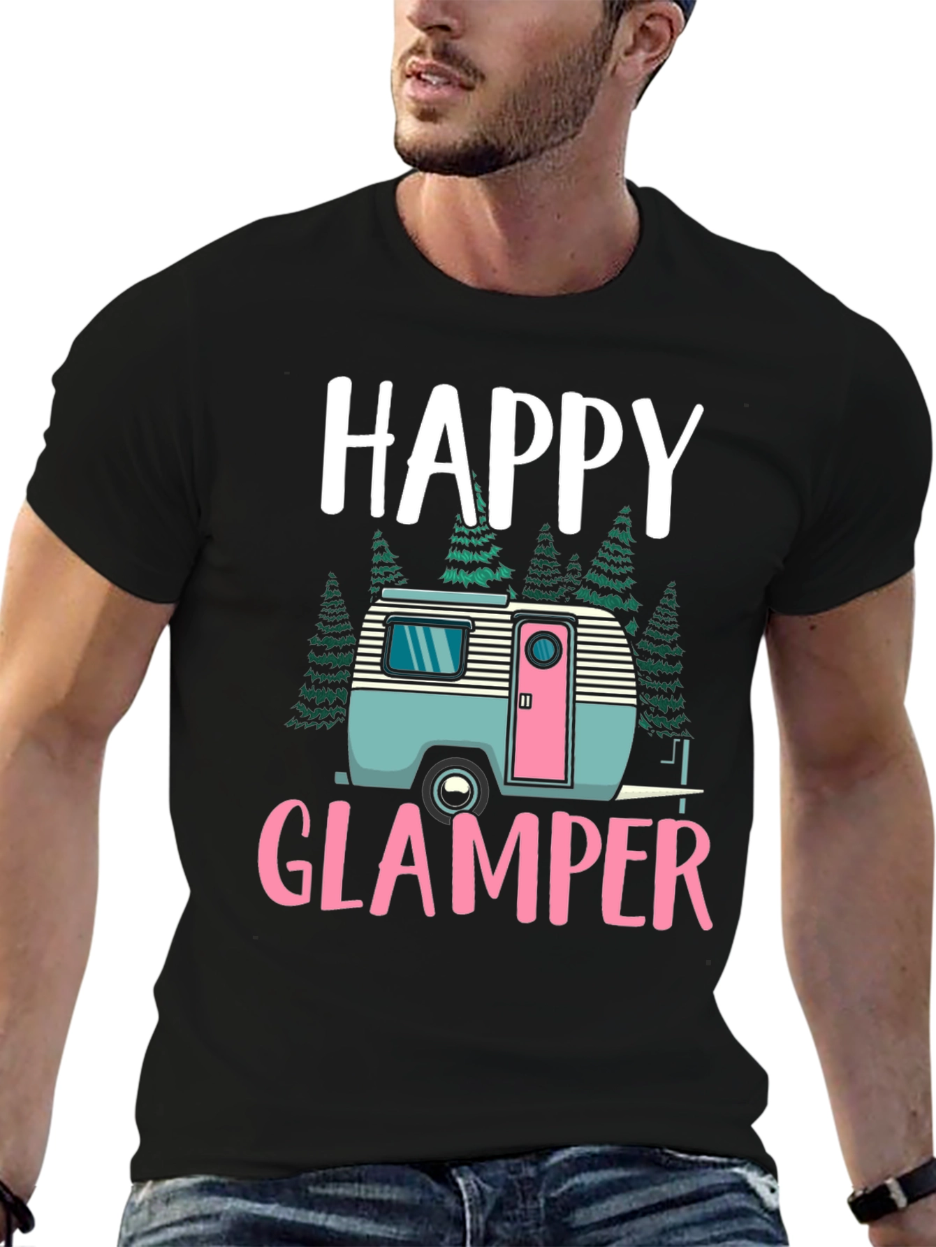 Happy Glamper Graphic Tee - Camping T-Shirt