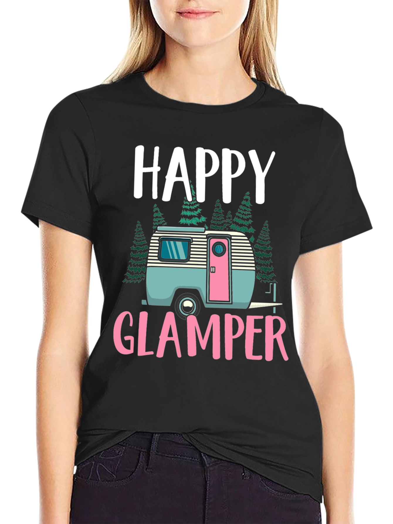 Happy Glamper Graphic Tee - Camping T-Shirt