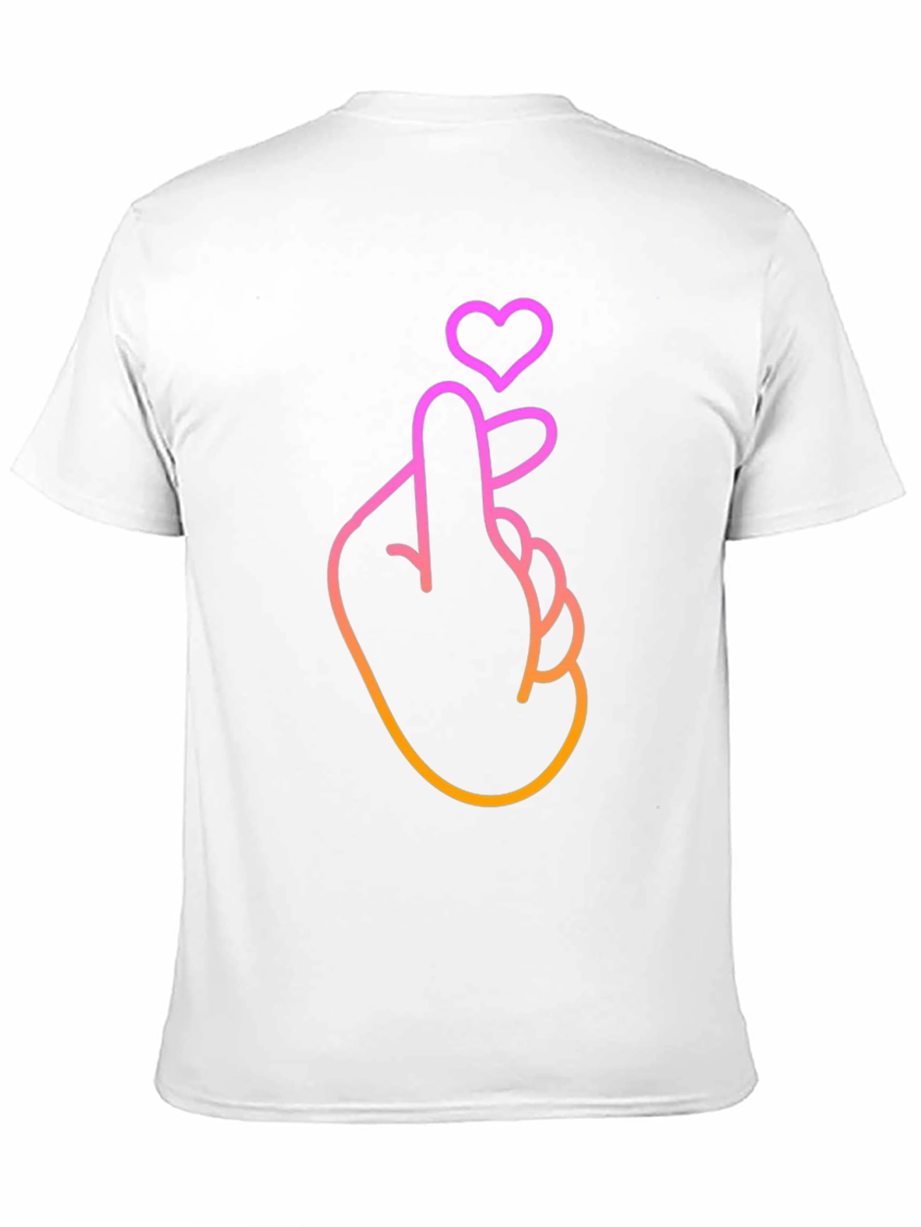 Heart Finger Gesture Graphic Tee - Stylish Comfort