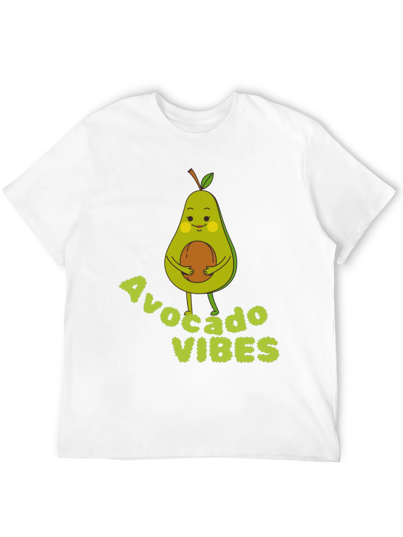Avocado Vibes Graphic Tee - Soft Black Cotton T-Shirt