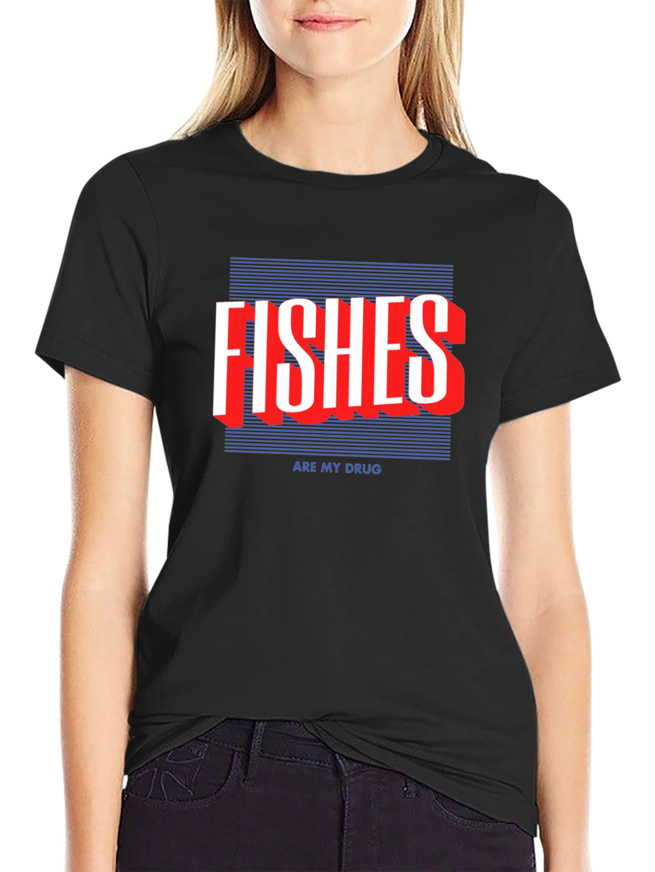 Fishes Are My Drug Black Graphic Tee