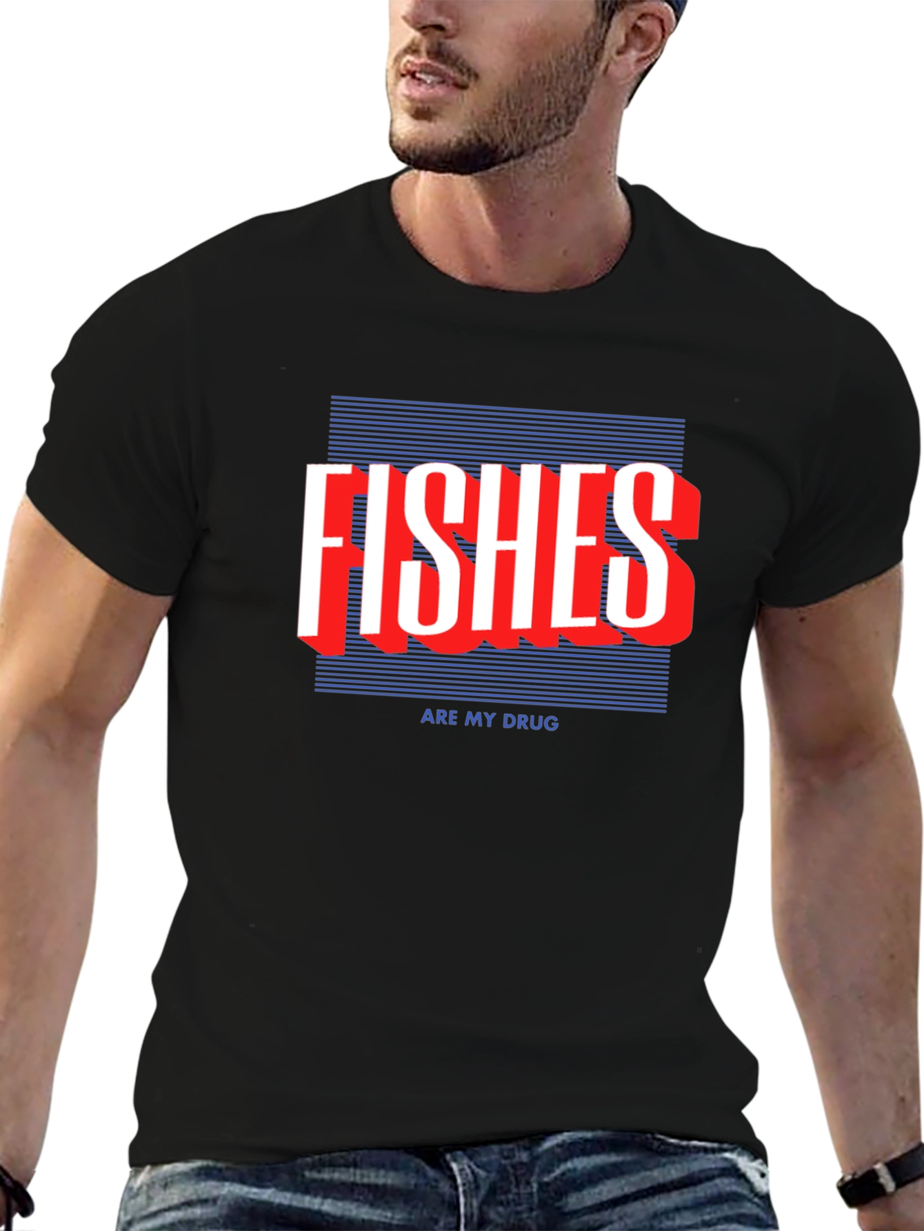 Fishes Are My Drug Black Graphic Tee