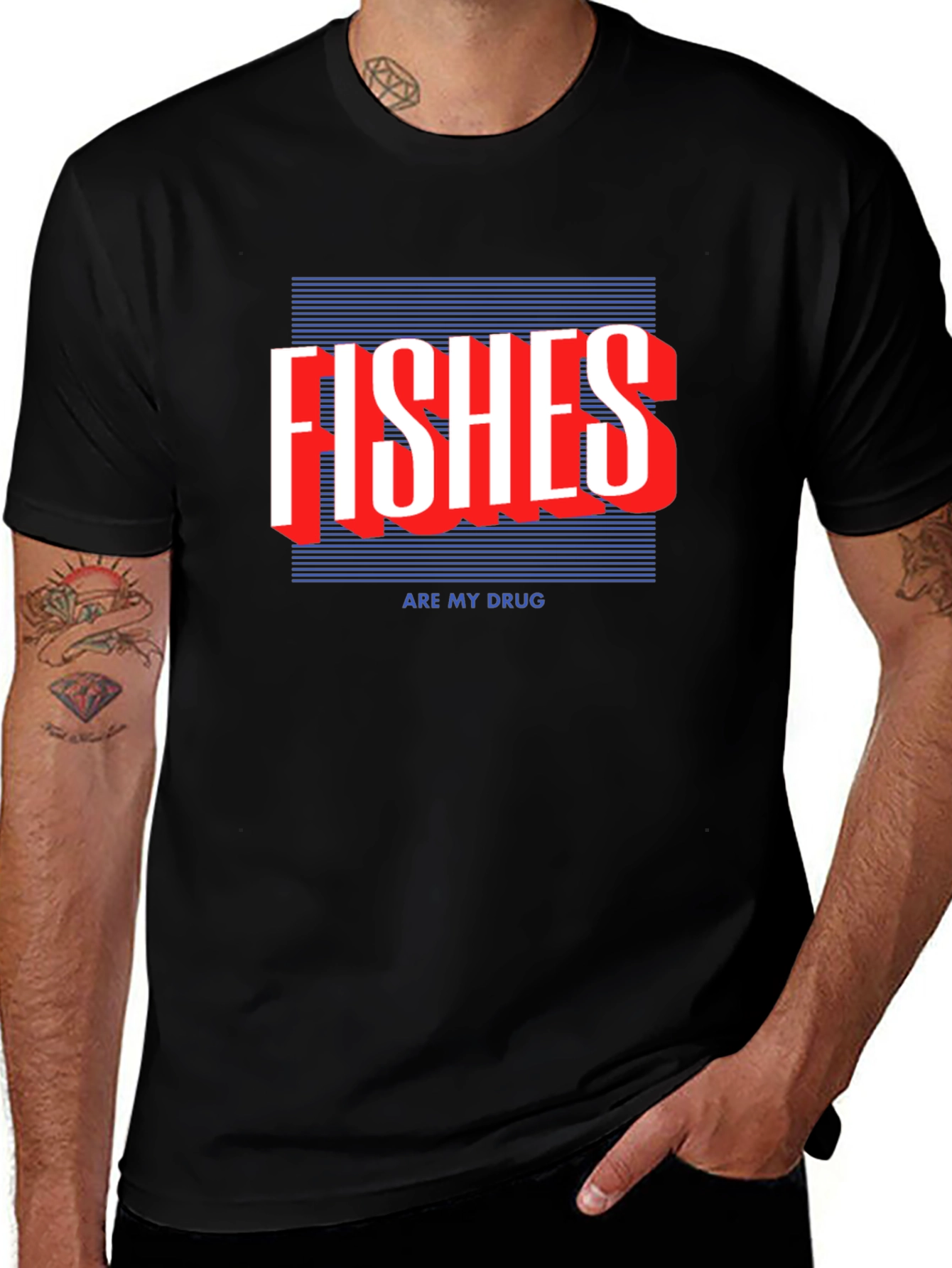Fishes Are My Drug Black Graphic Tee