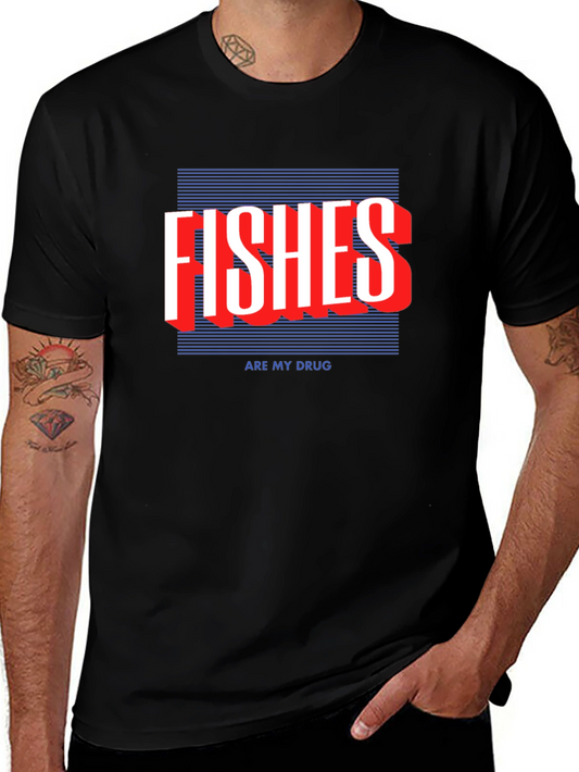 Fishes Are My Drug Black Graphic Tee