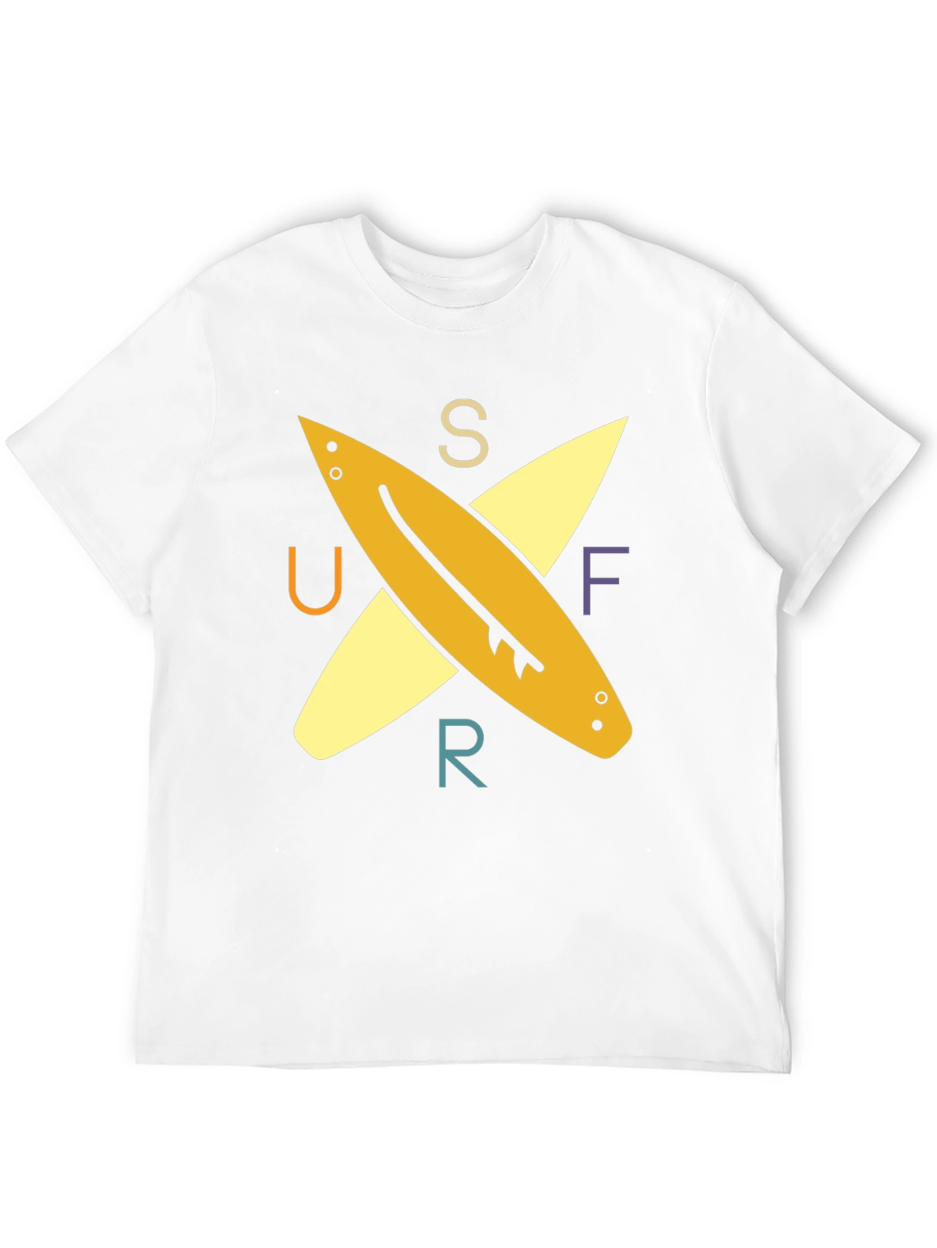 Surfer Tee: Retro Surfboard Design Black T-Shirt