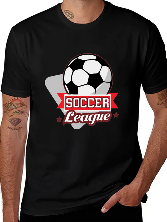 Soccer League Black Graphic T-Shirt