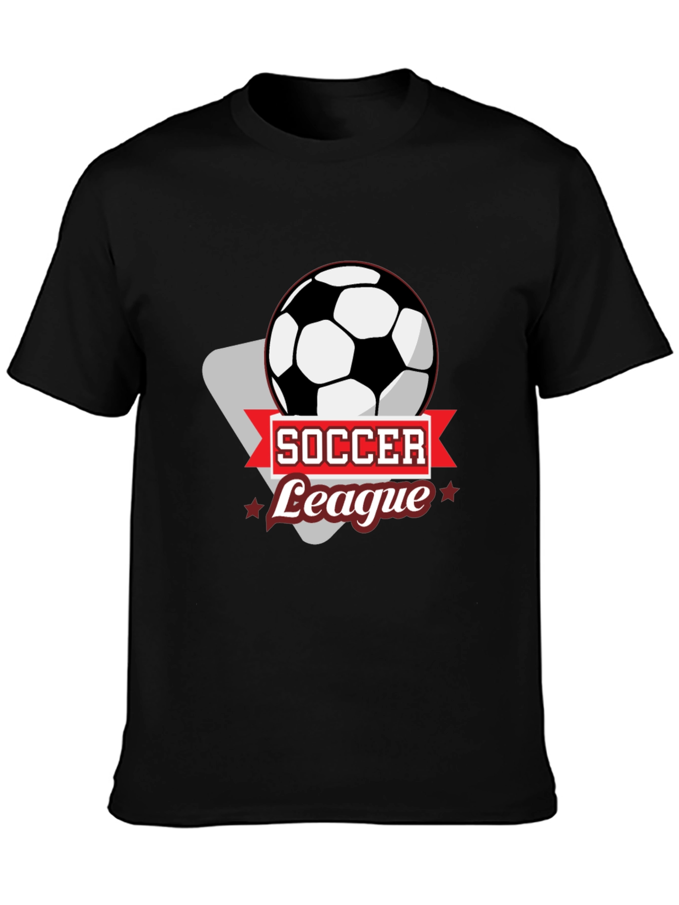 Soccer League Black Graphic T-Shirt