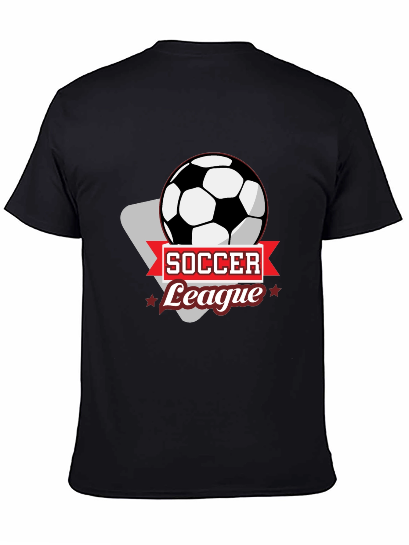 Soccer League Black Graphic T-Shirt
