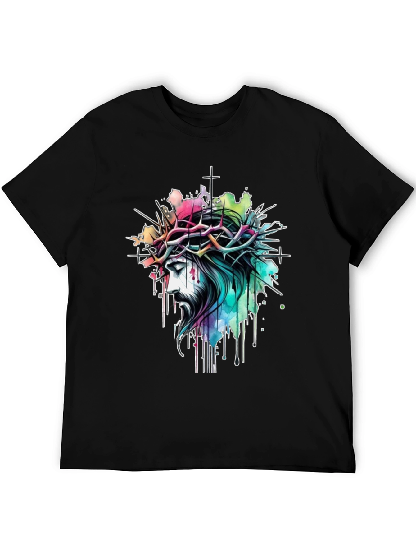 Jesus Christ Crown of Thorns Graphic T-Shirt