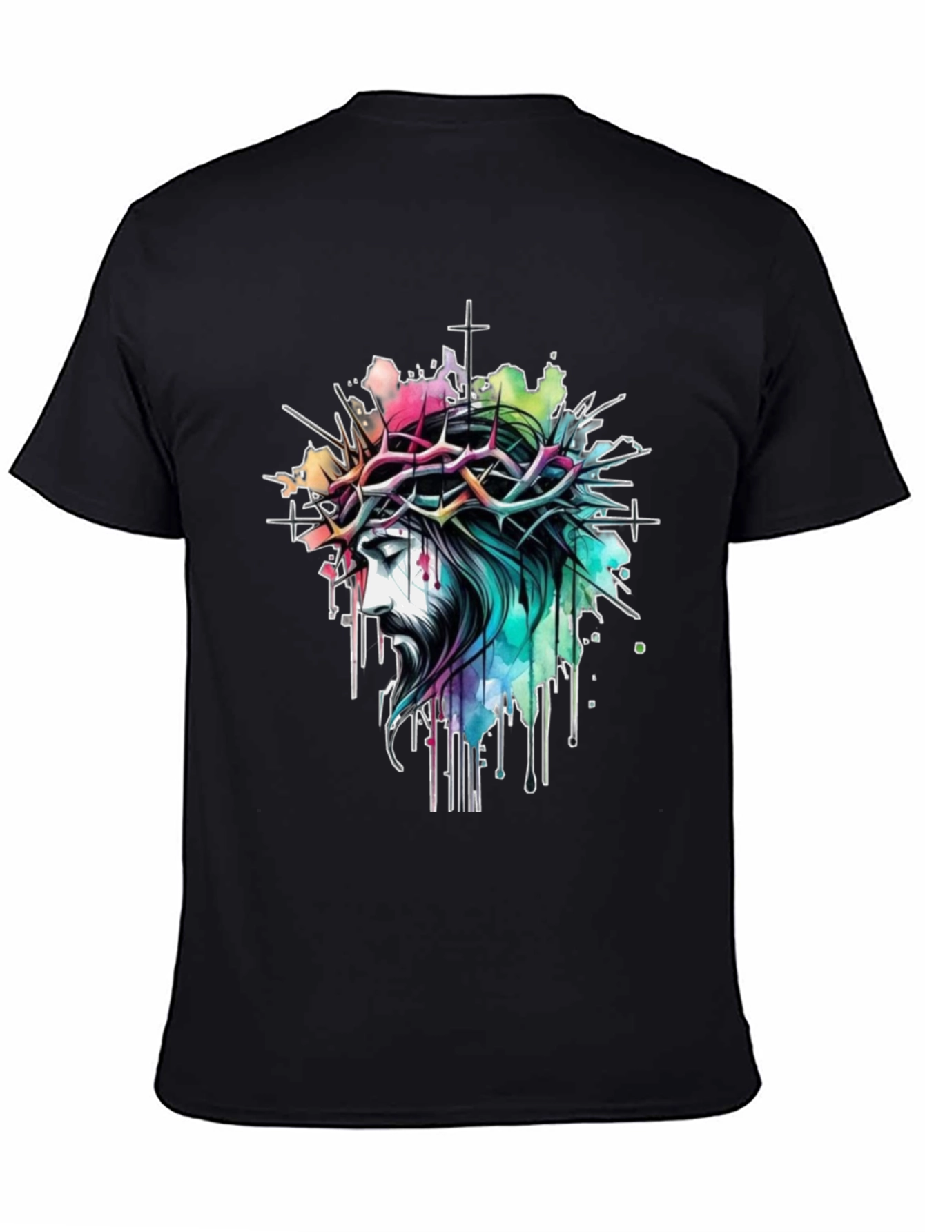 Jesus Christ Crown of Thorns Graphic T-Shirt
