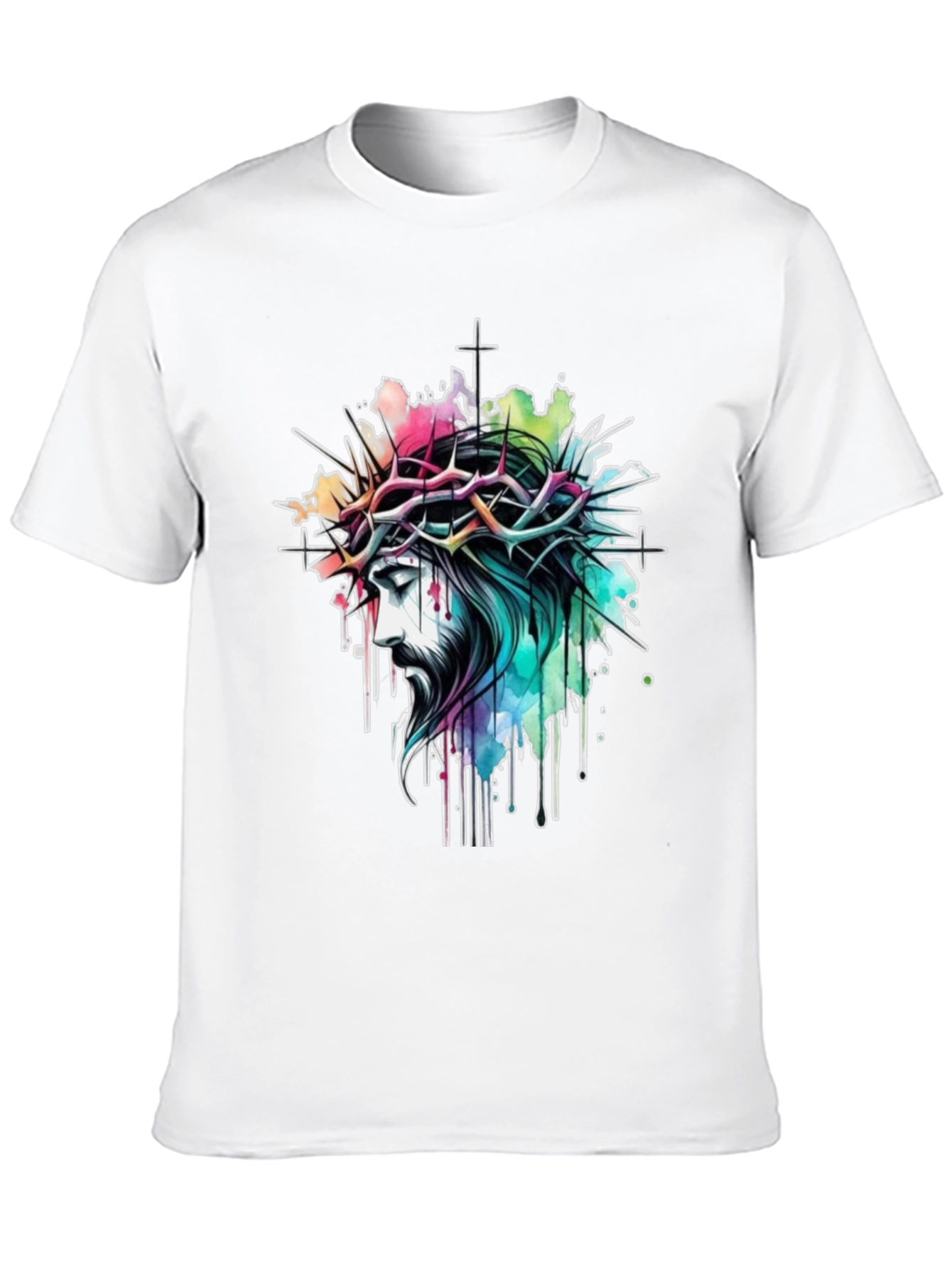 Jesus Christ Crown of Thorns Graphic T-Shirt
