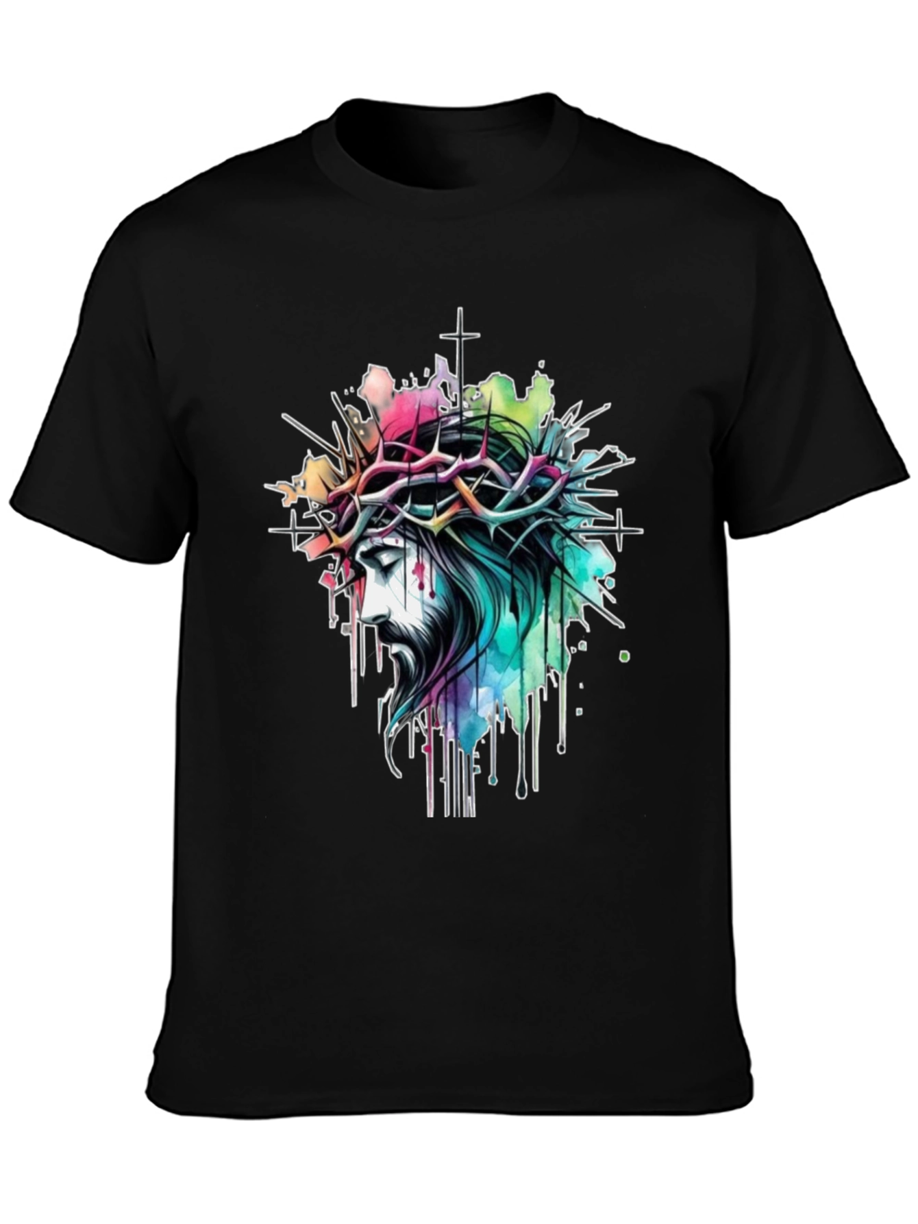Jesus Christ Crown of Thorns Graphic T-Shirt