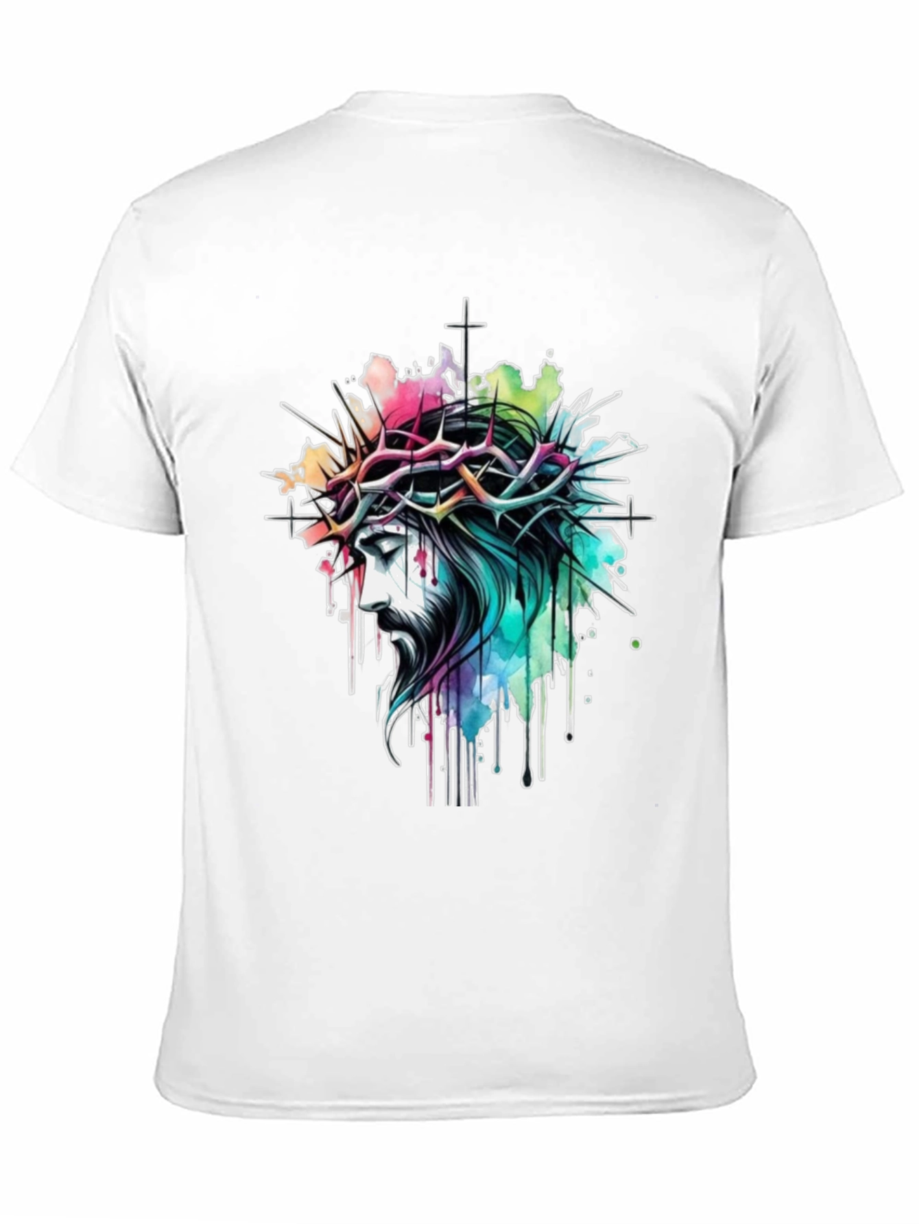 Jesus Christ Crown of Thorns Graphic T-Shirt