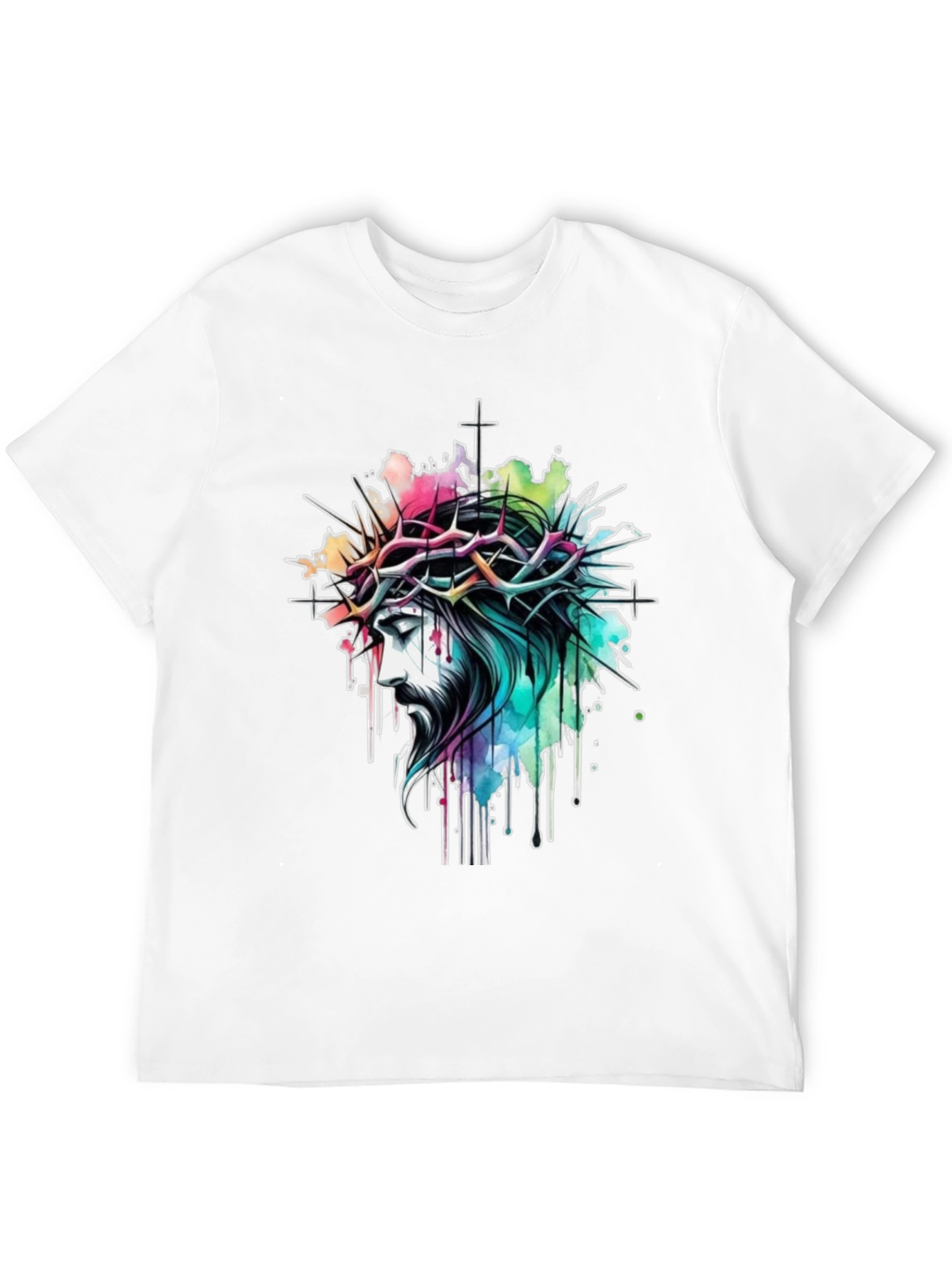 Jesus Christ Crown of Thorns Graphic T-Shirt