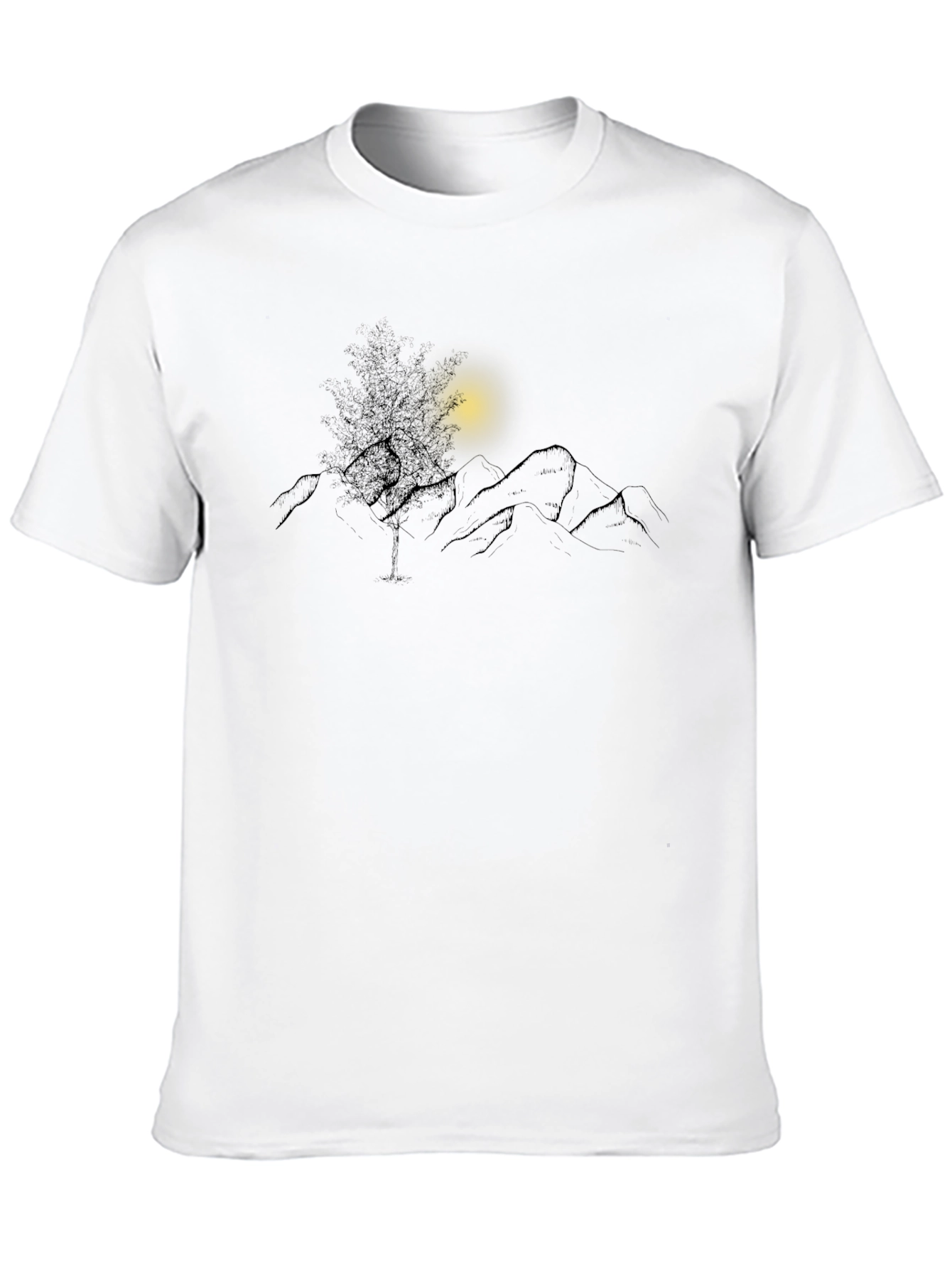 Mountainscape Graphic Black Tee