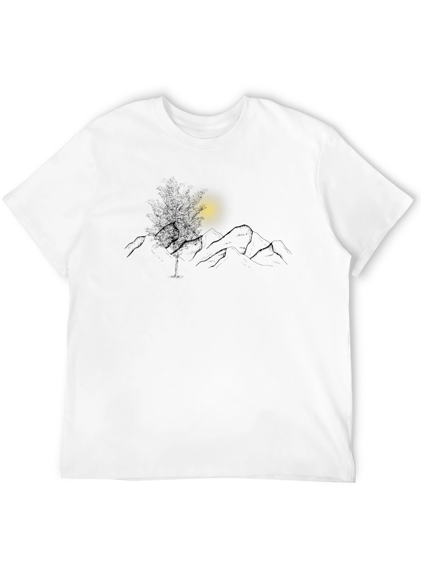 Mountainscape Graphic Black Tee