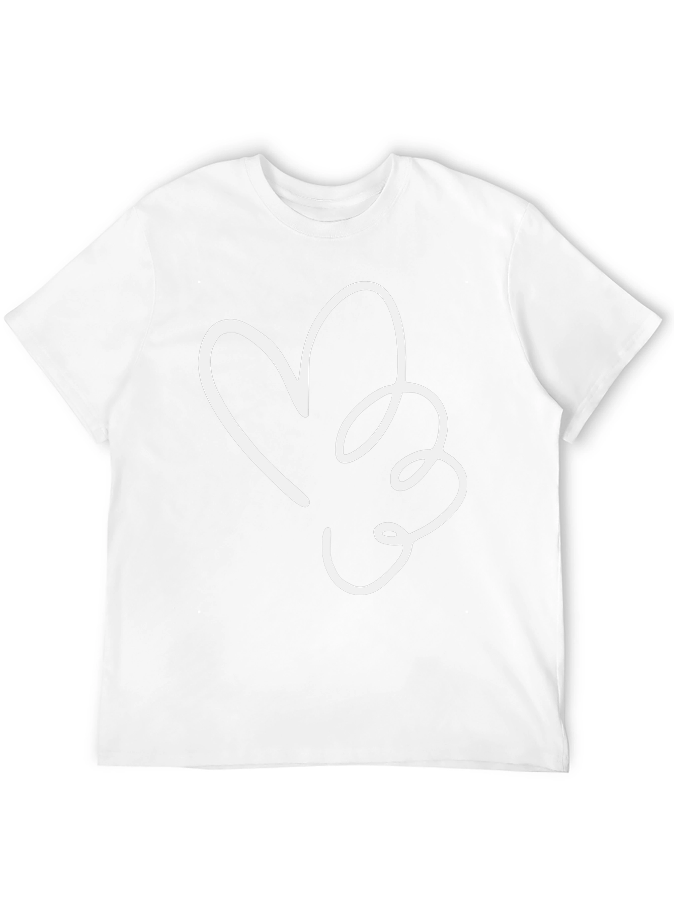 Heart & Flower Black Graphic Tee