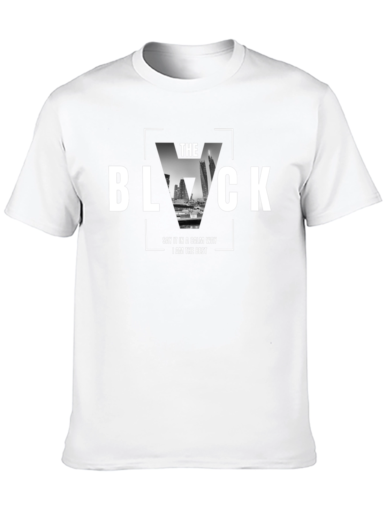 The Black Graphic T-Shirt - Calm & Confident Style