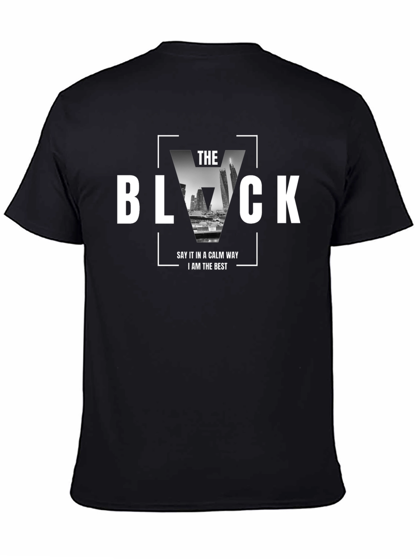 The Black Graphic T-Shirt - Calm & Confident Style