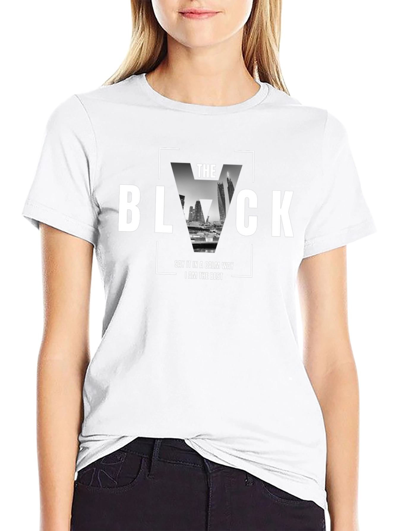 The Black Graphic T-Shirt - Calm & Confident Style
