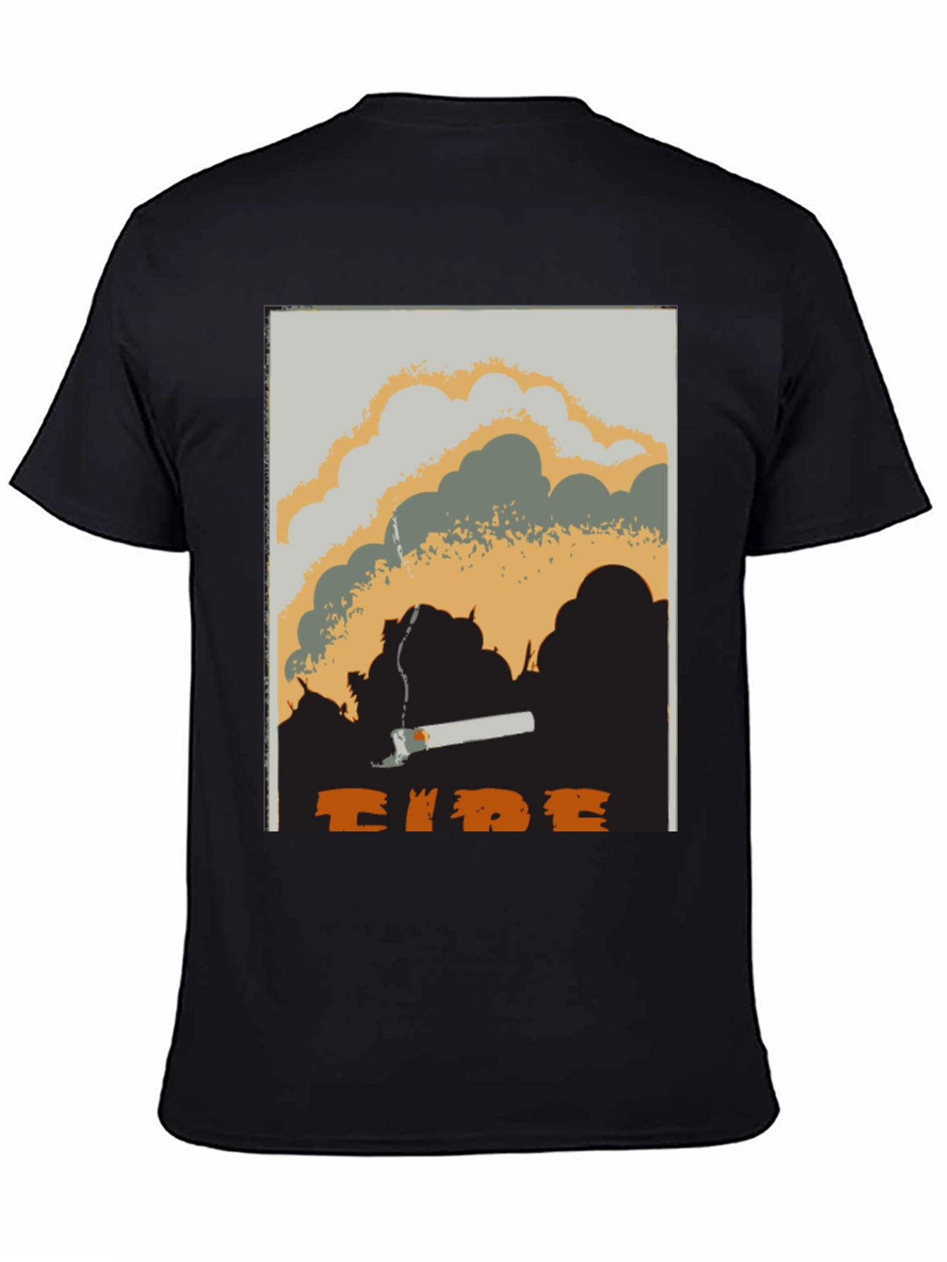 Unique Graphic Tee: Smoldering Cigarette Design