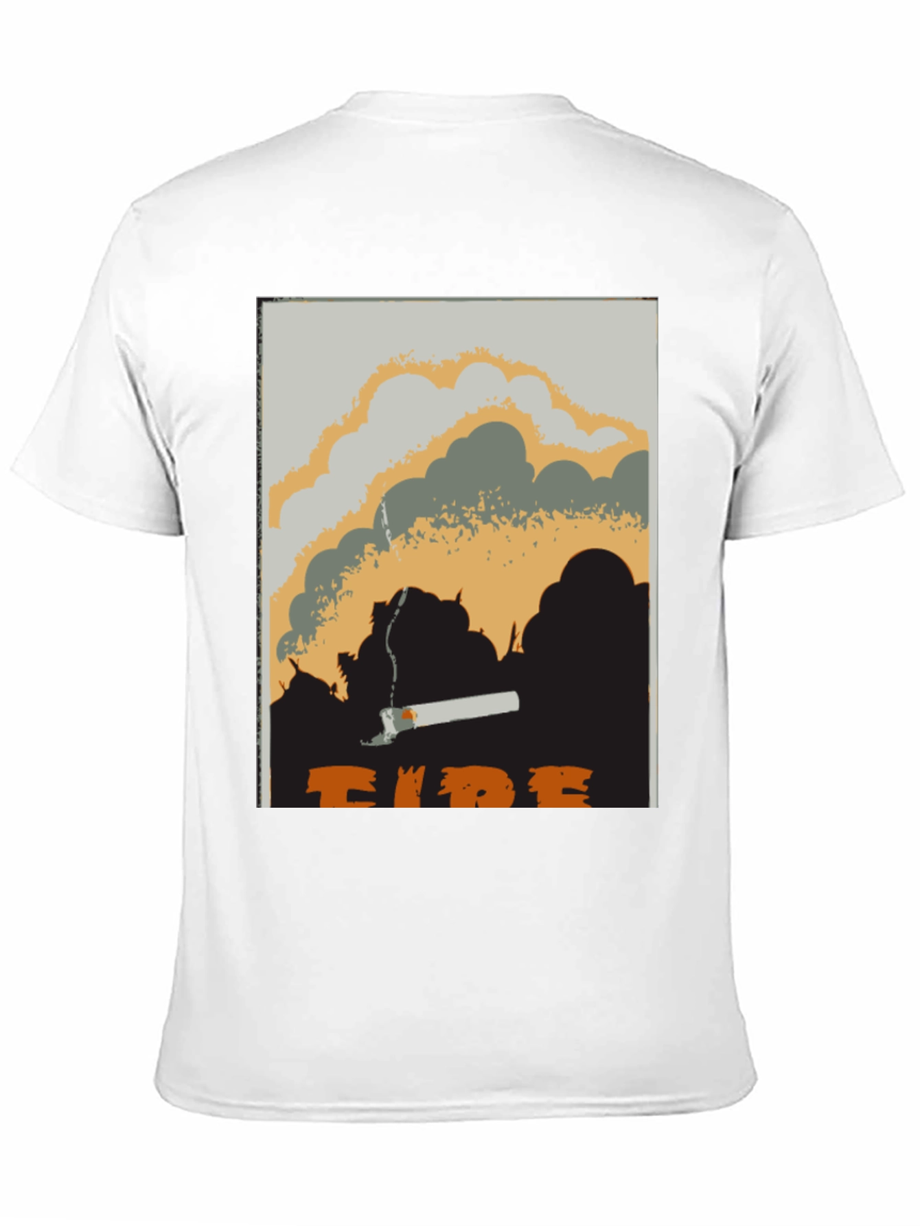 Unique Graphic Tee: Smoldering Cigarette Design