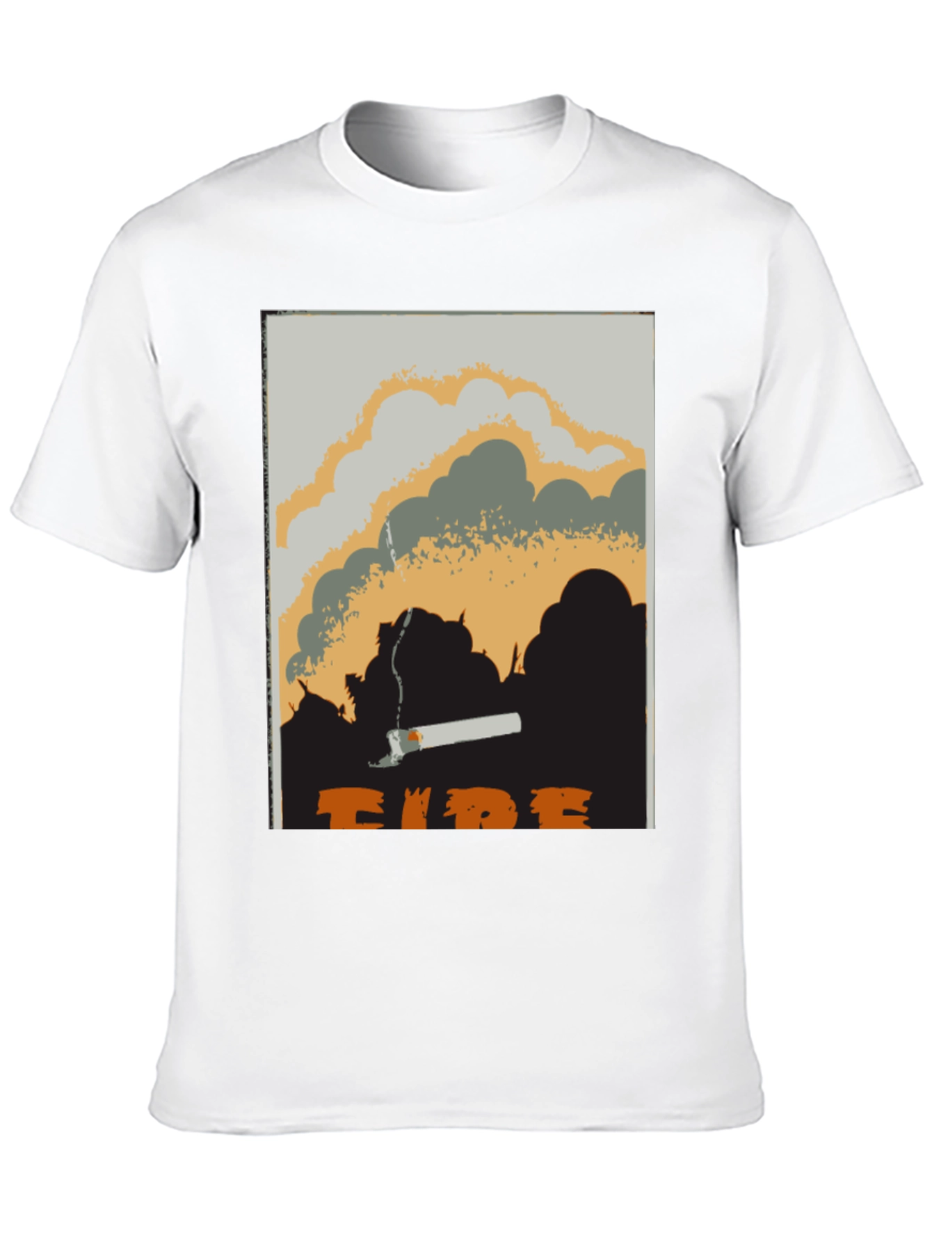 Unique Graphic Tee: Smoldering Cigarette Design