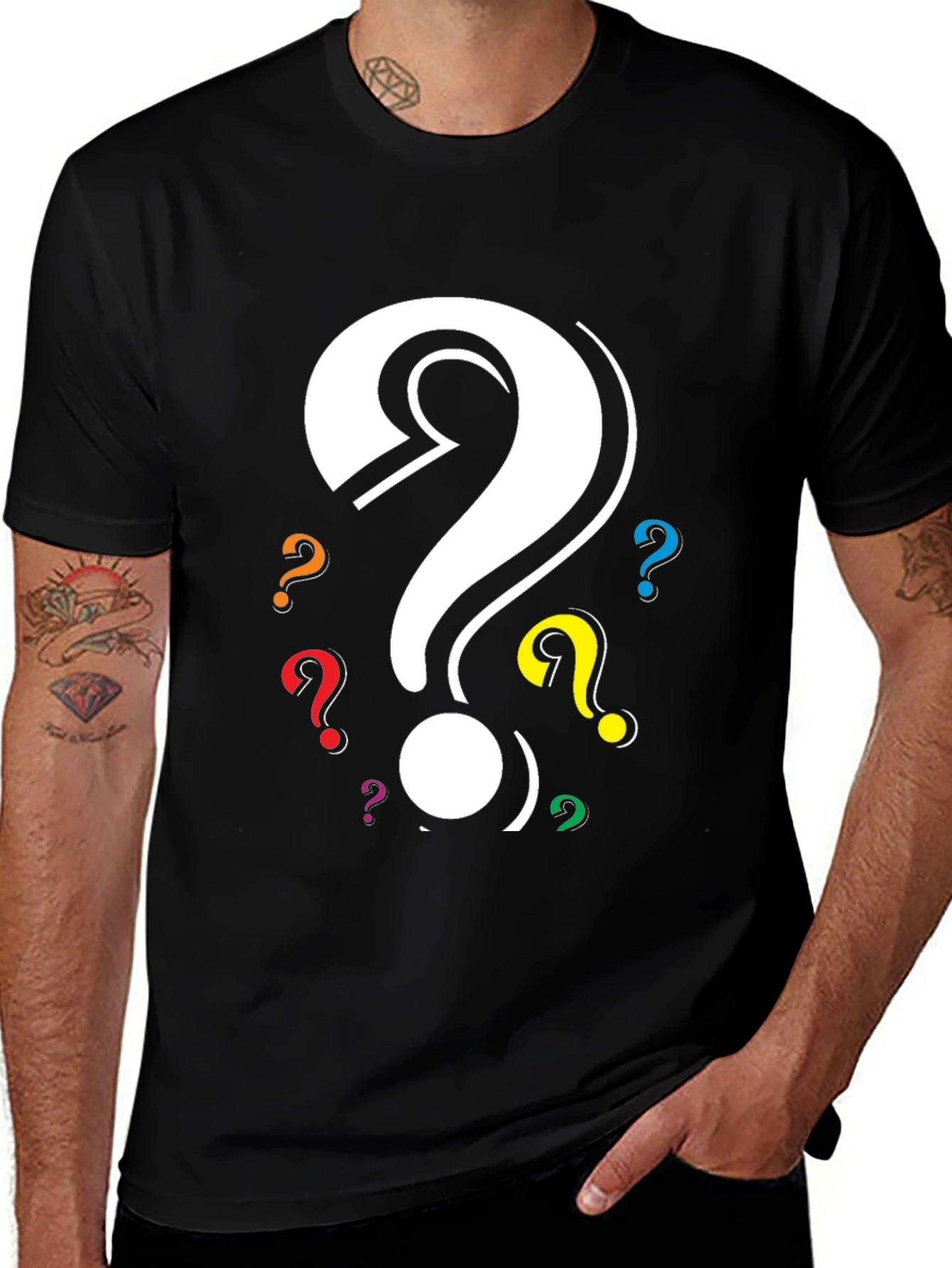 Question Mark Graphic T-Shirt - Mystery Design