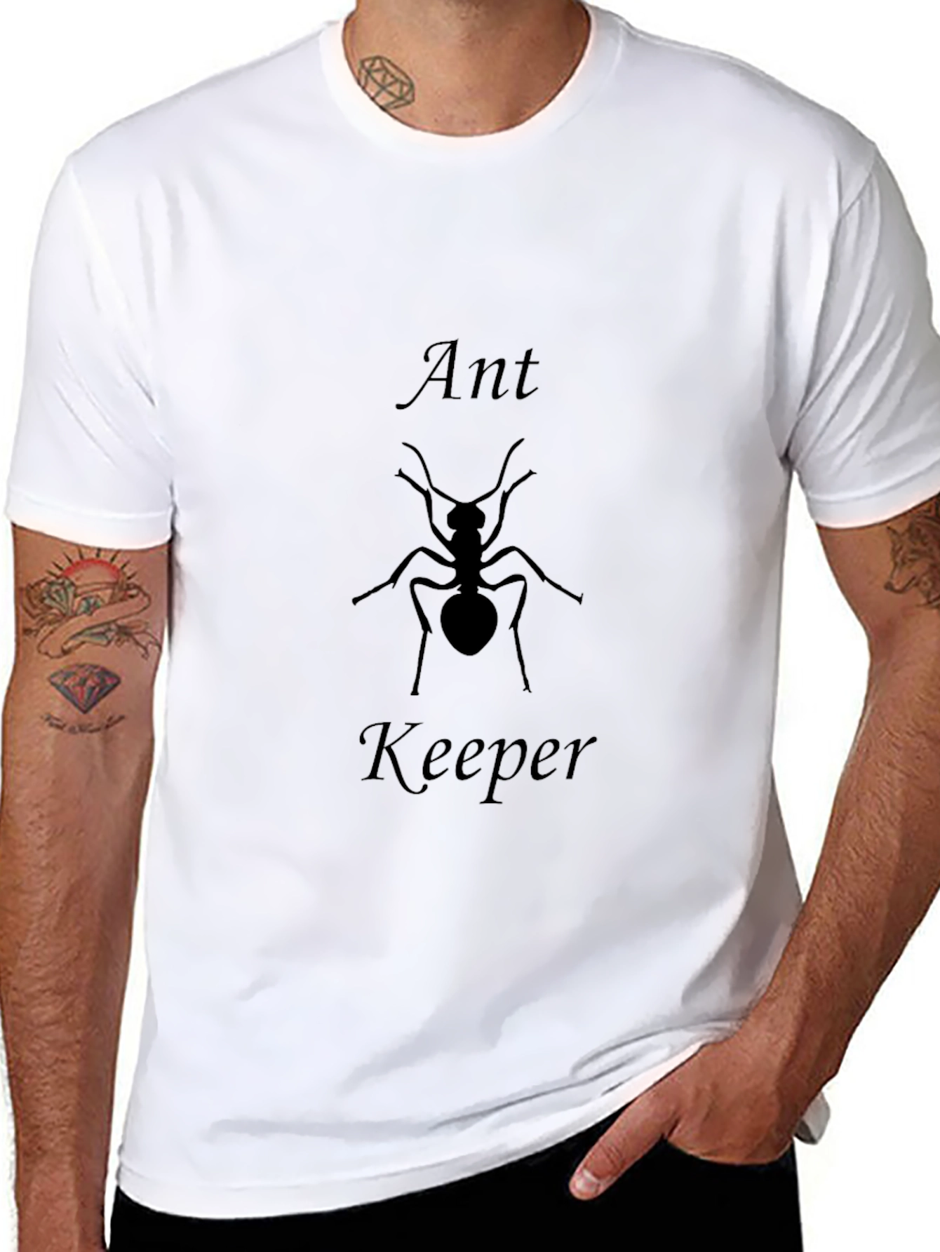 Ant Keeper Graphic Tee - Black Cotton T-Shirt