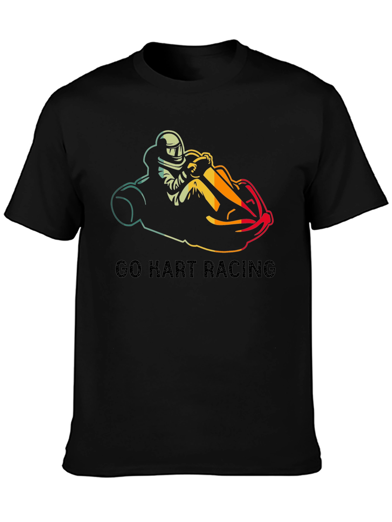 Go Kart Racing Black T-Shirt