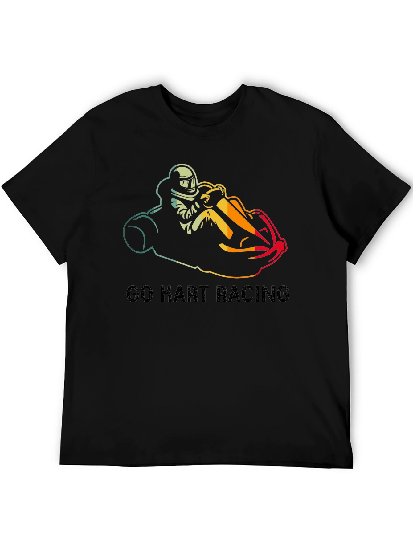 Go Kart Racing Black T-Shirt