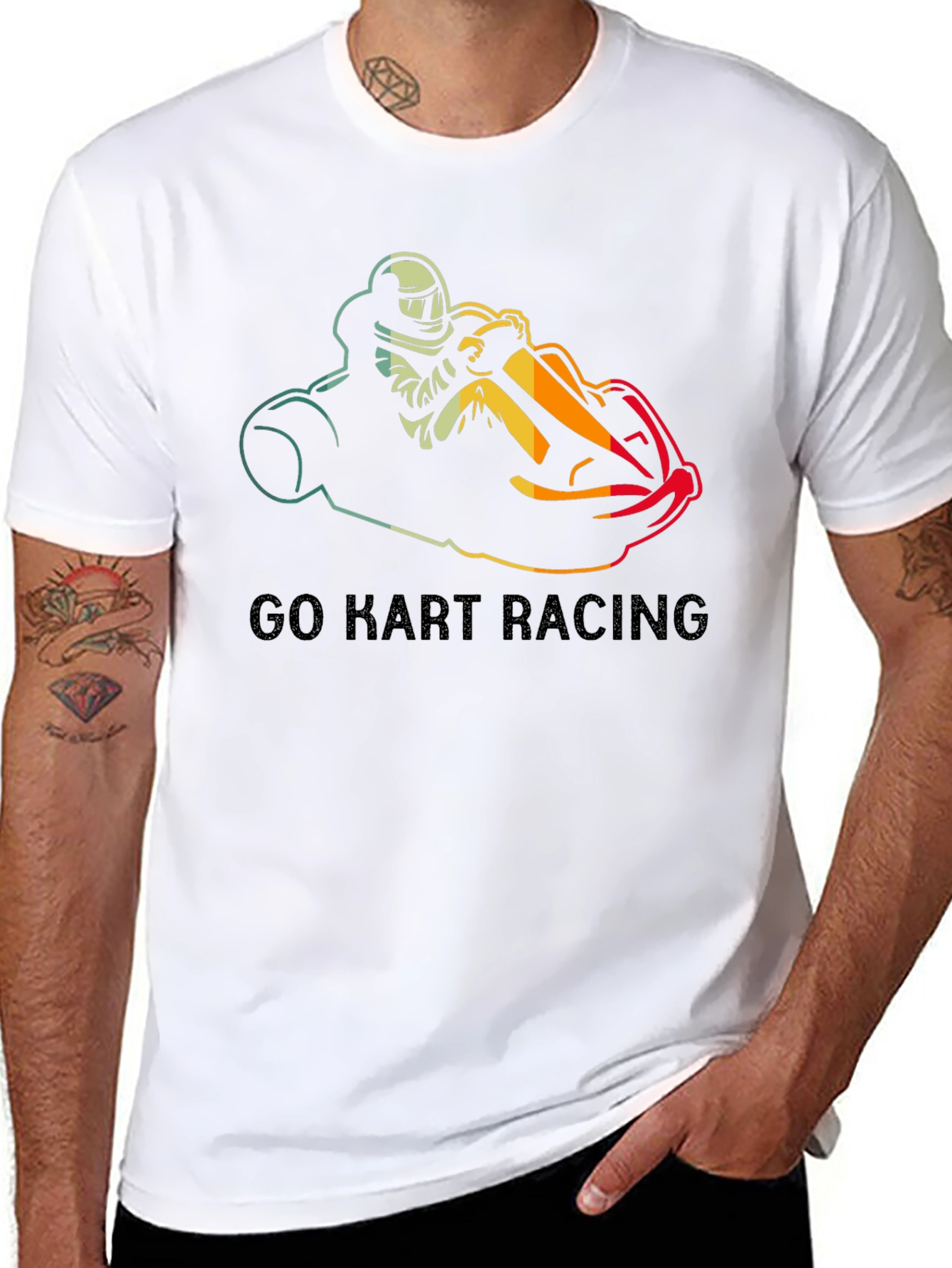 Go Kart Racing Black T-Shirt