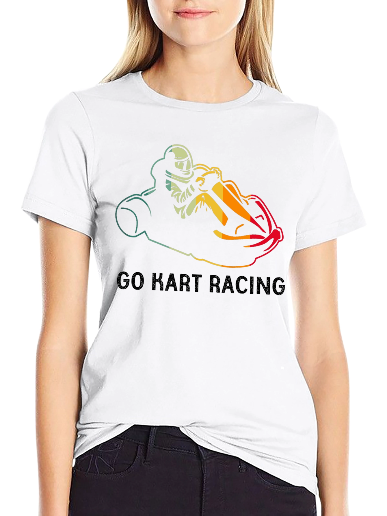 Go Kart Racing Black T-Shirt