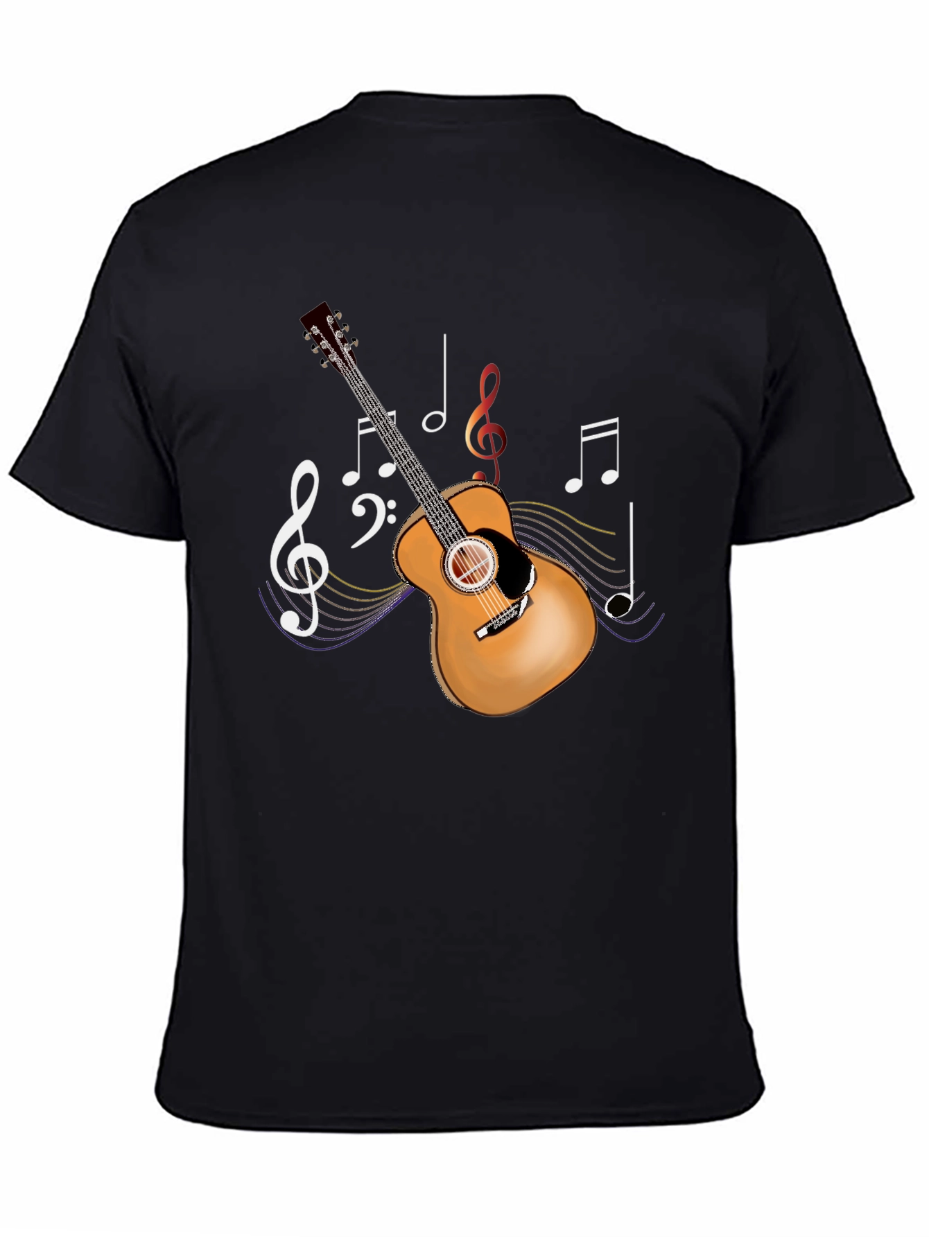 Guitar Music Notes Graphic T-Shirt