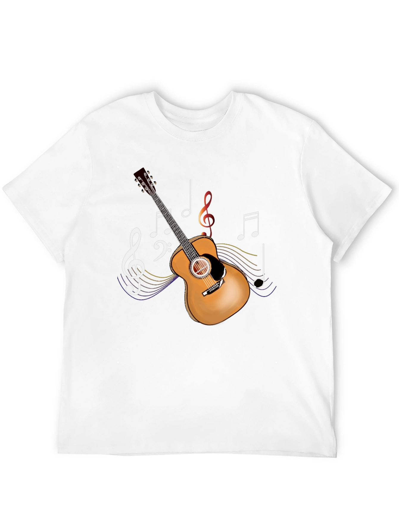 Guitar Music Notes Graphic T-Shirt
