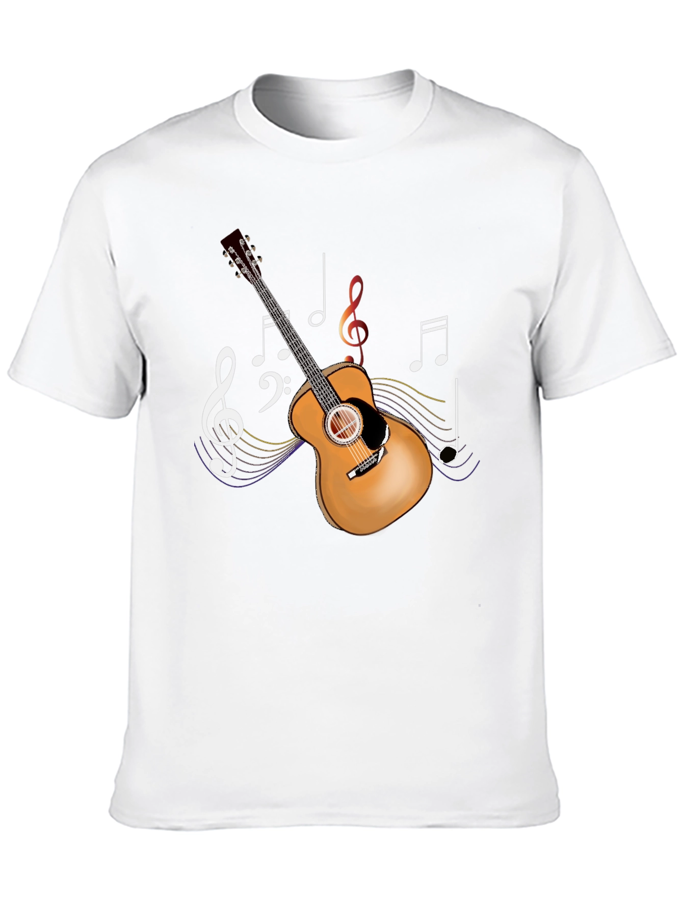 Guitar Music Notes Graphic T-Shirt