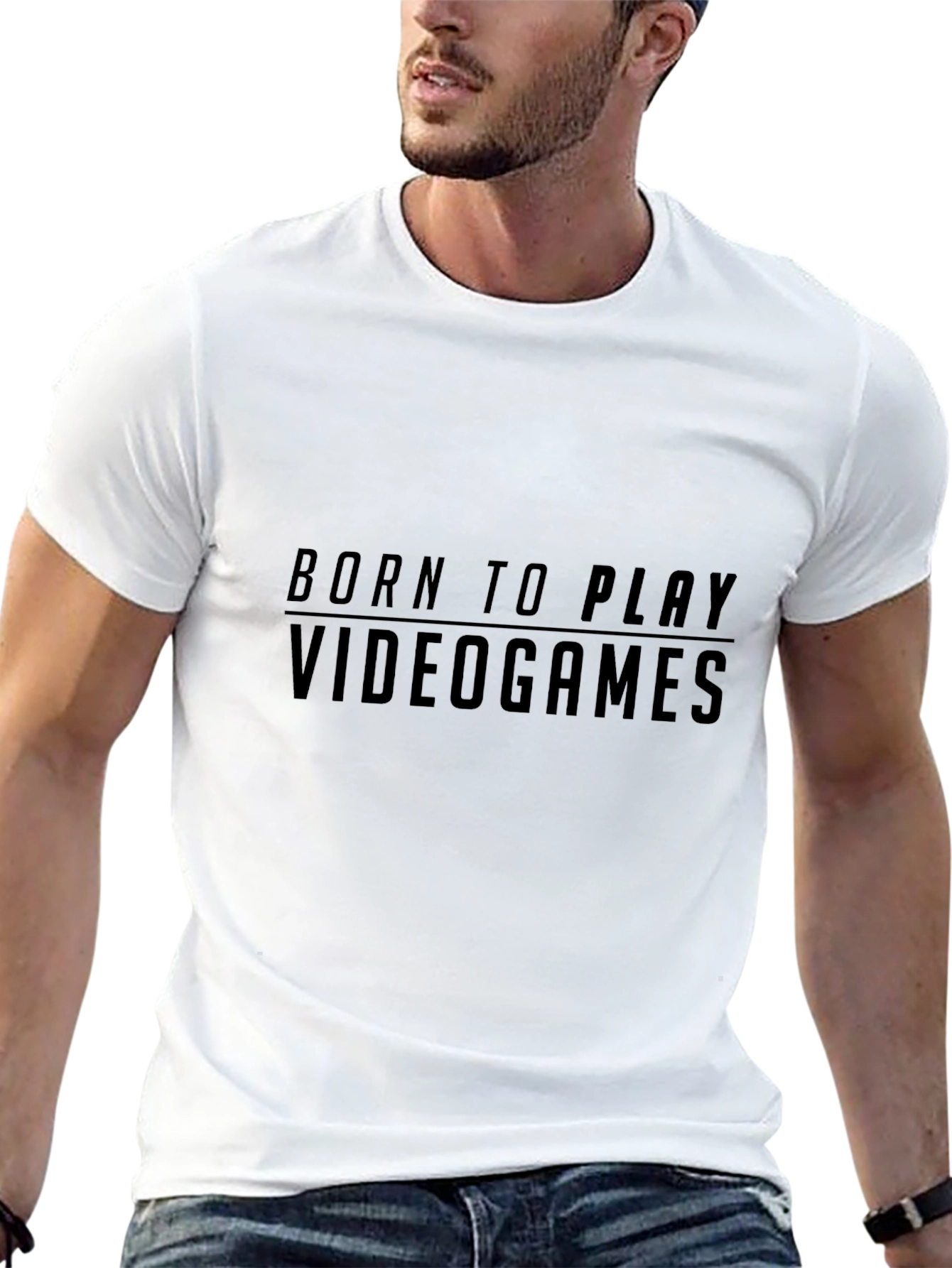 Born to Play Videogames Black Graphic Tee