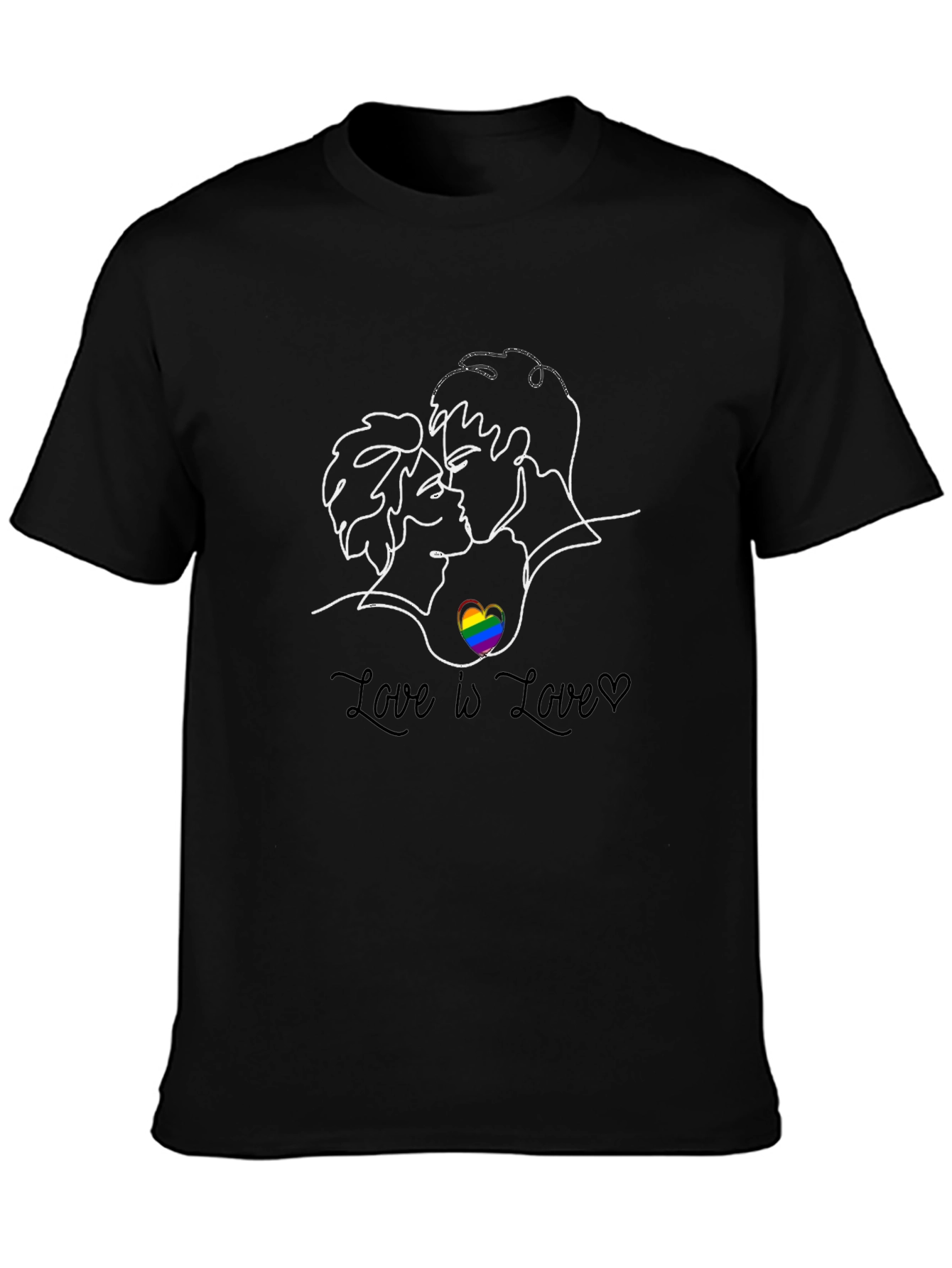 Love is Love Rainbow Heart Graphic Tee