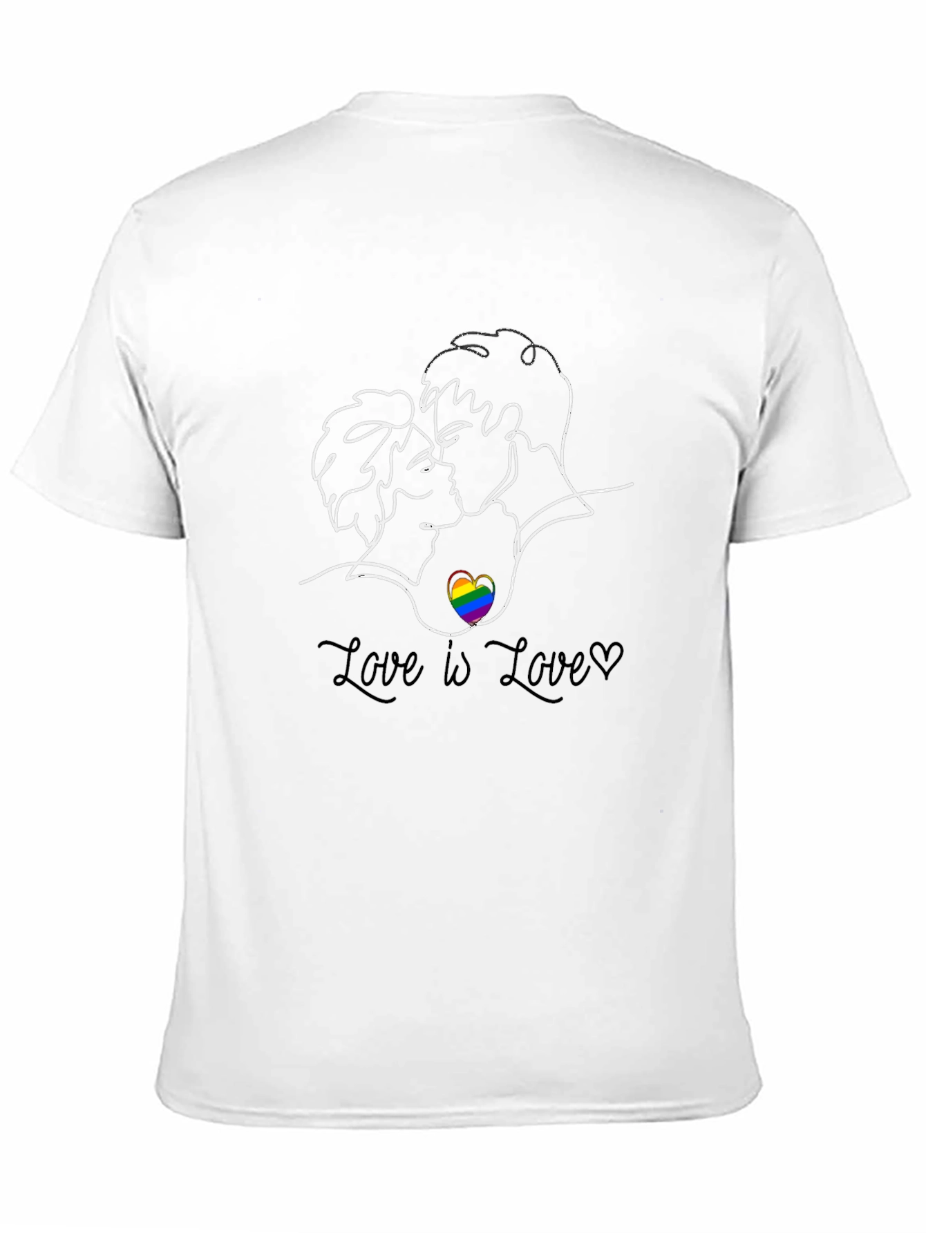 Love is Love Rainbow Heart Graphic Tee